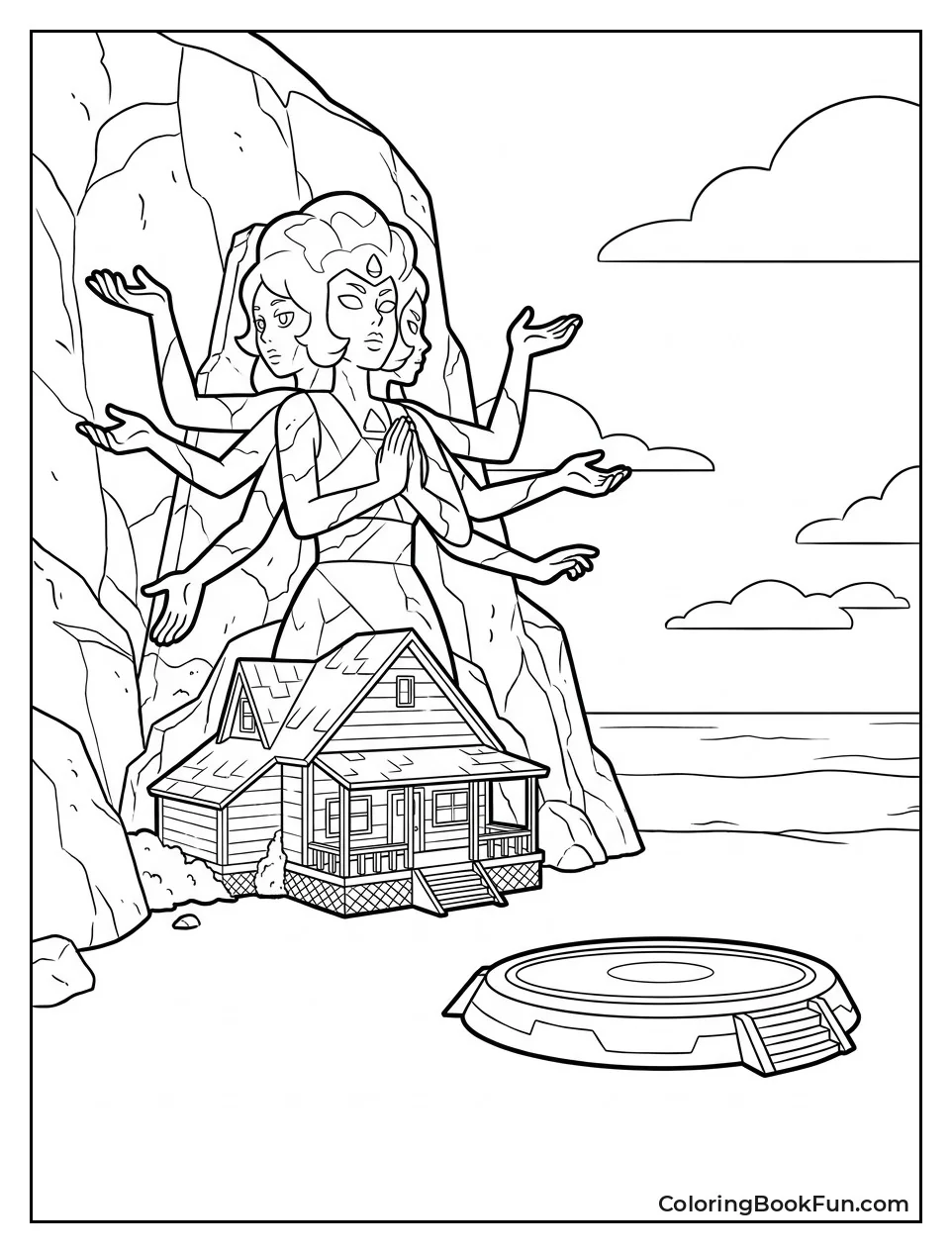 Crystal Temple by the Ocean