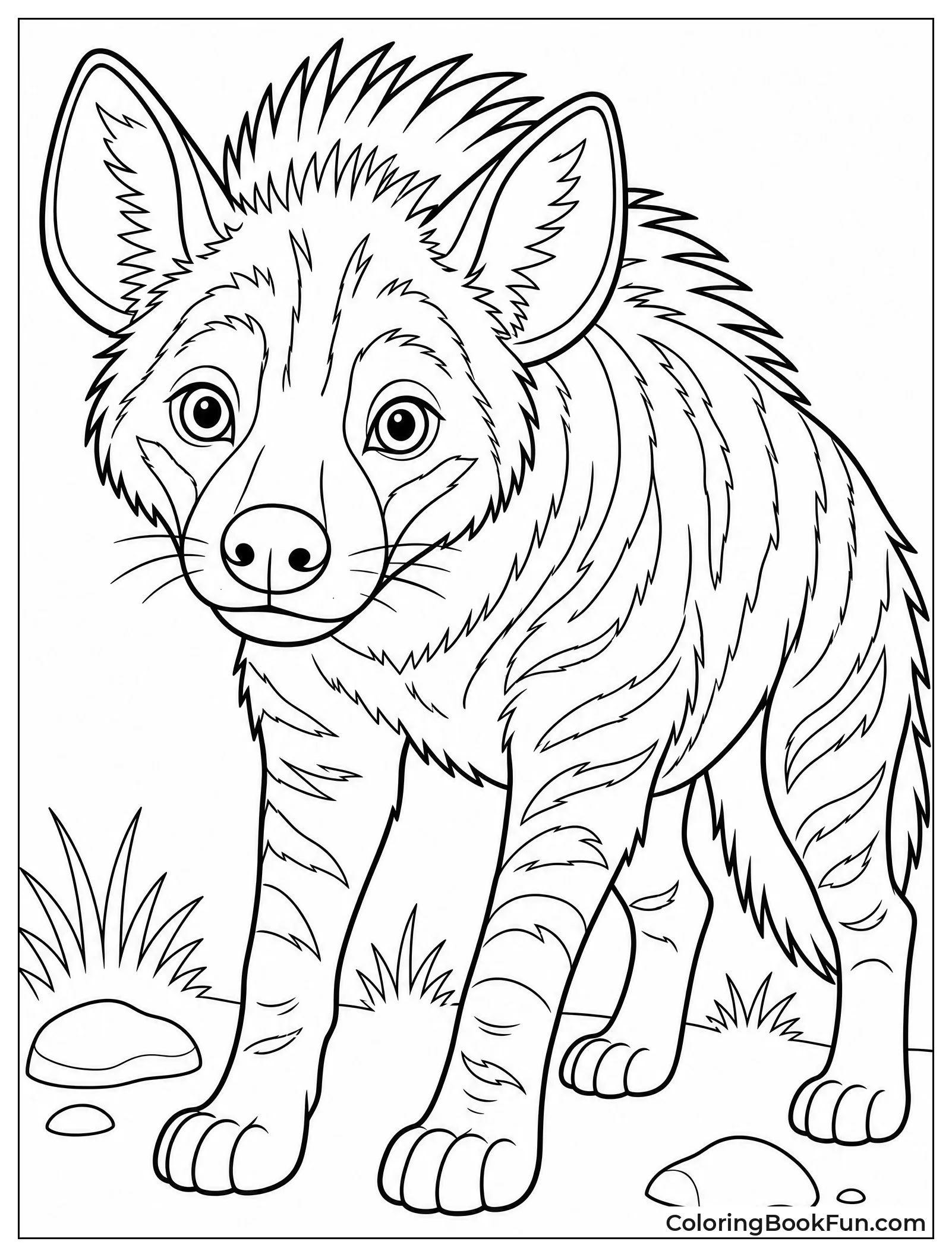 Close Up of Striped Hyena