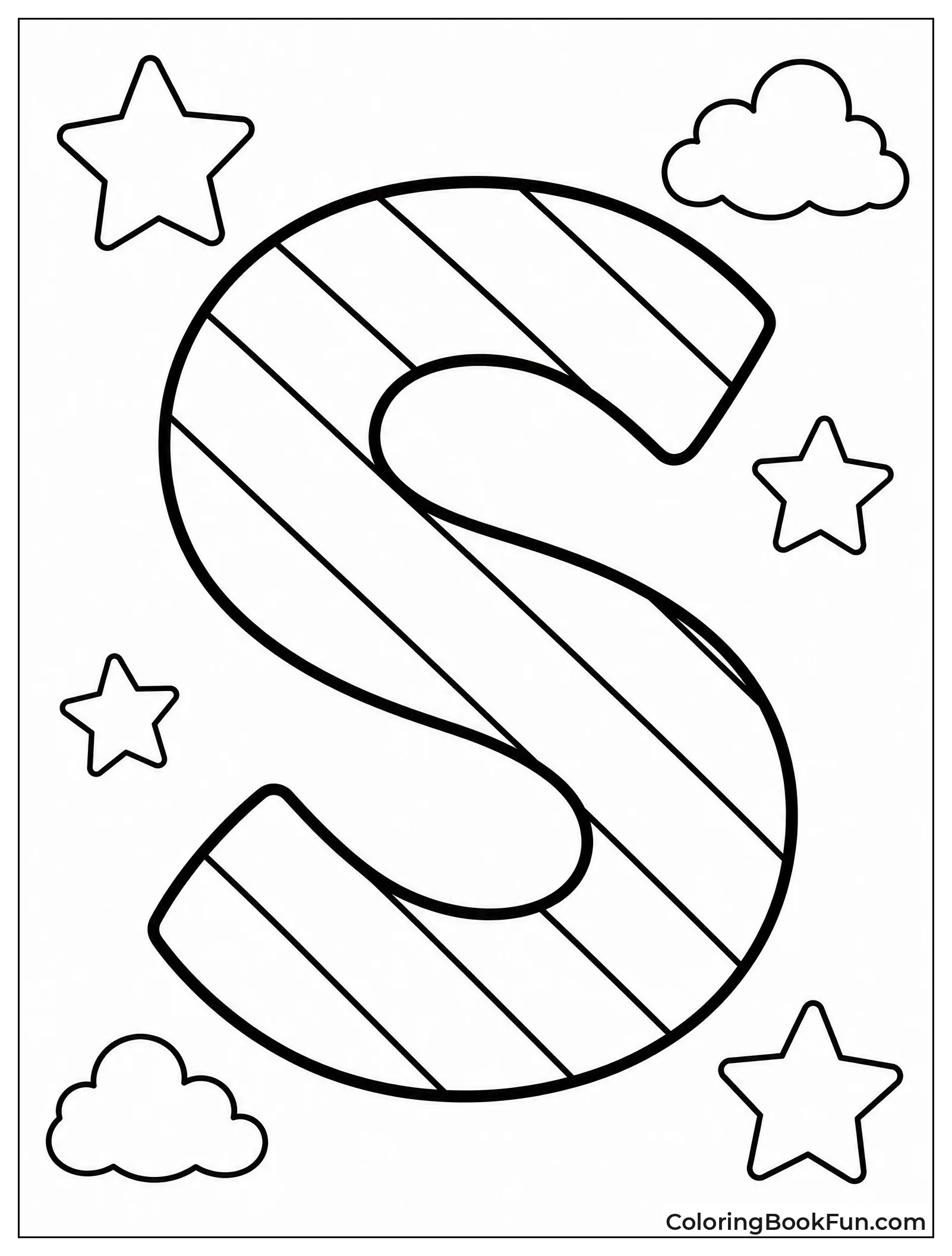 Striped S for Coloring