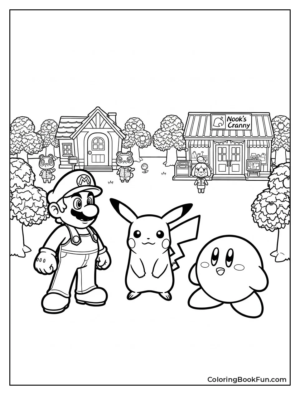 Fighters Visit Animal Crossing Island