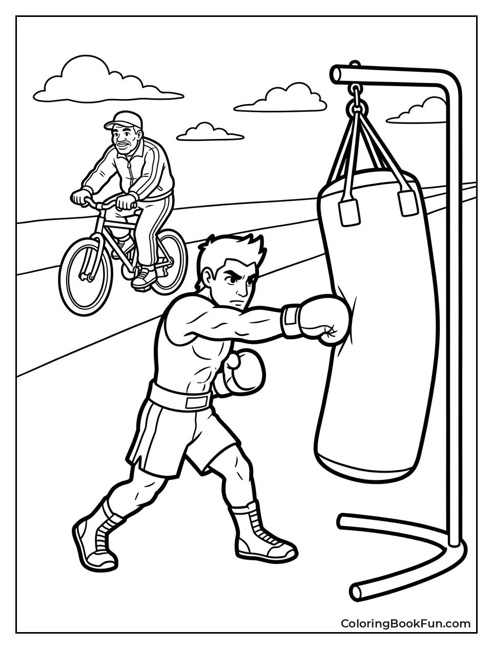 Little Mac Punches a Heavy Bag