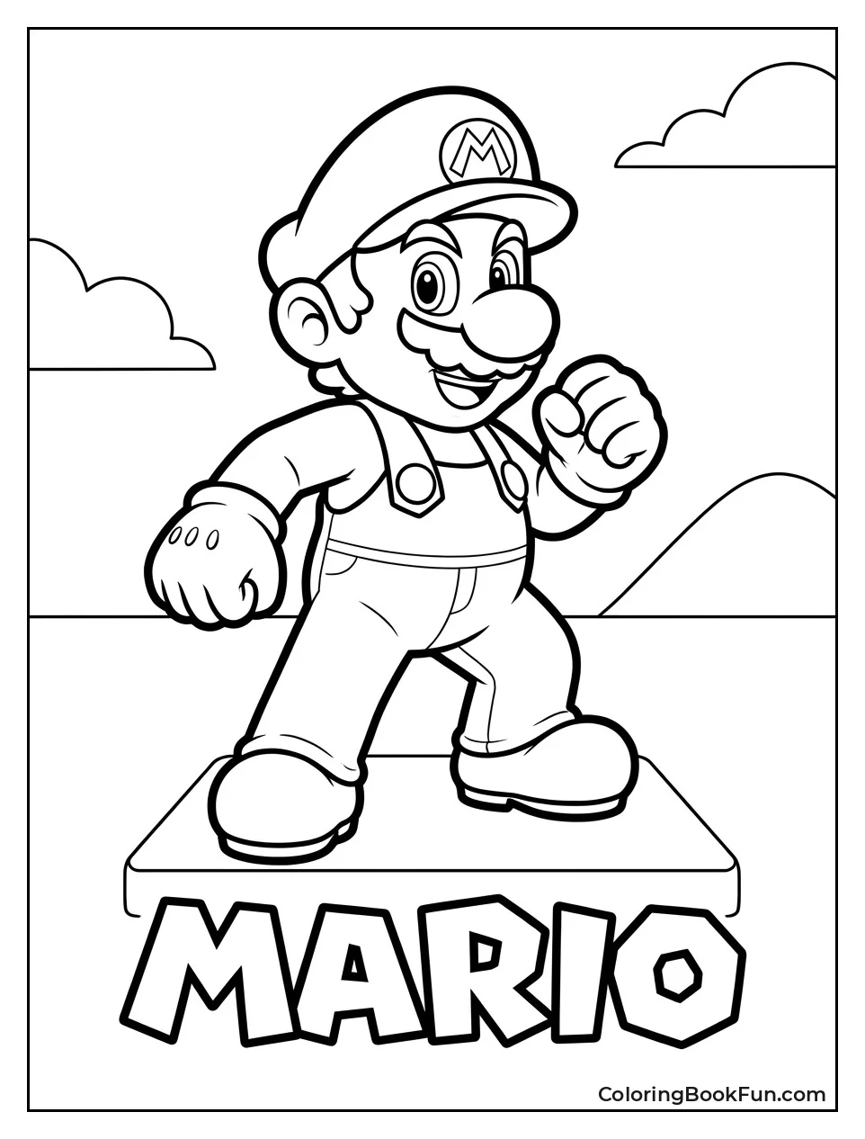 Mario Smiles Ready for Battle