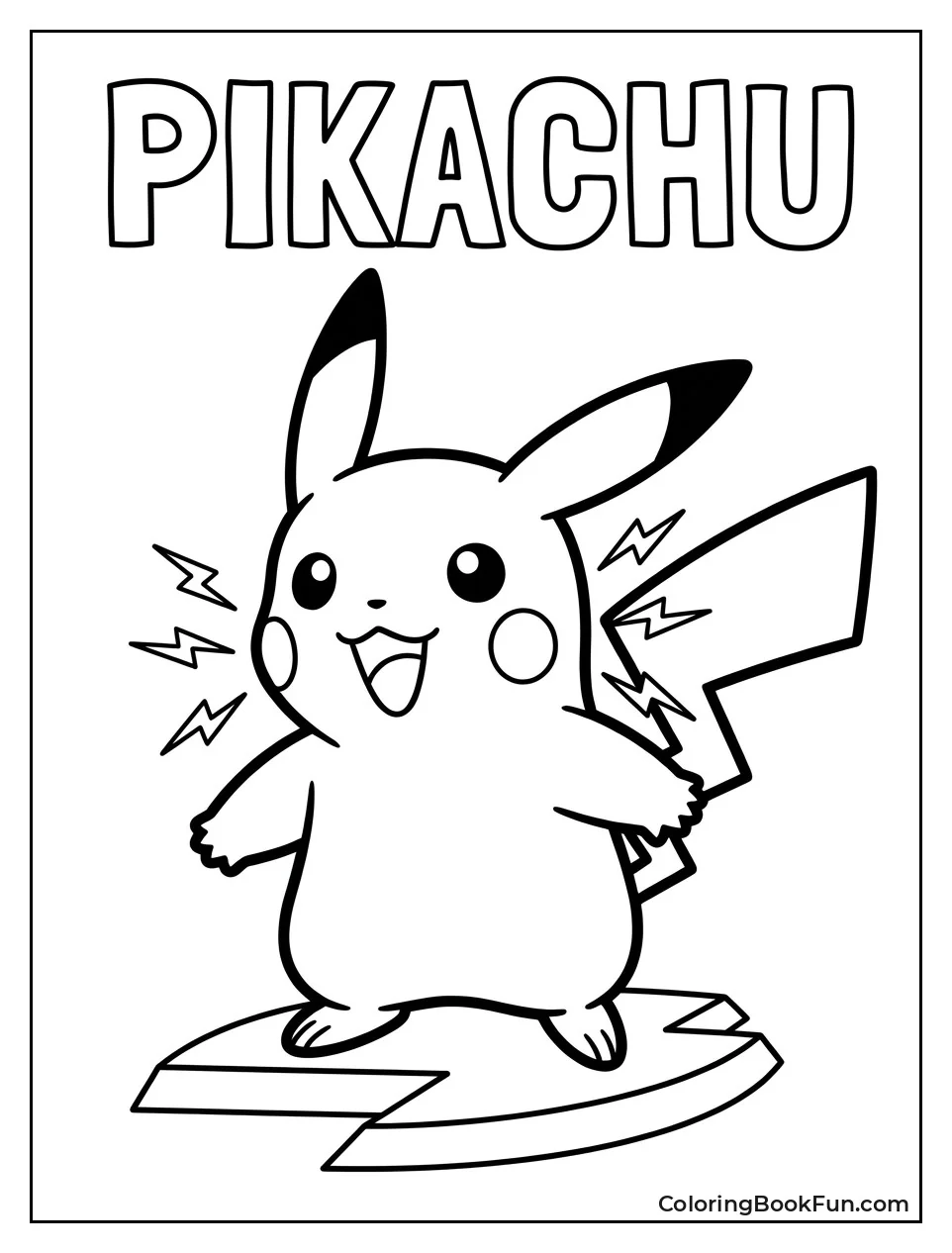 Pikachu Sparks with Happy Face