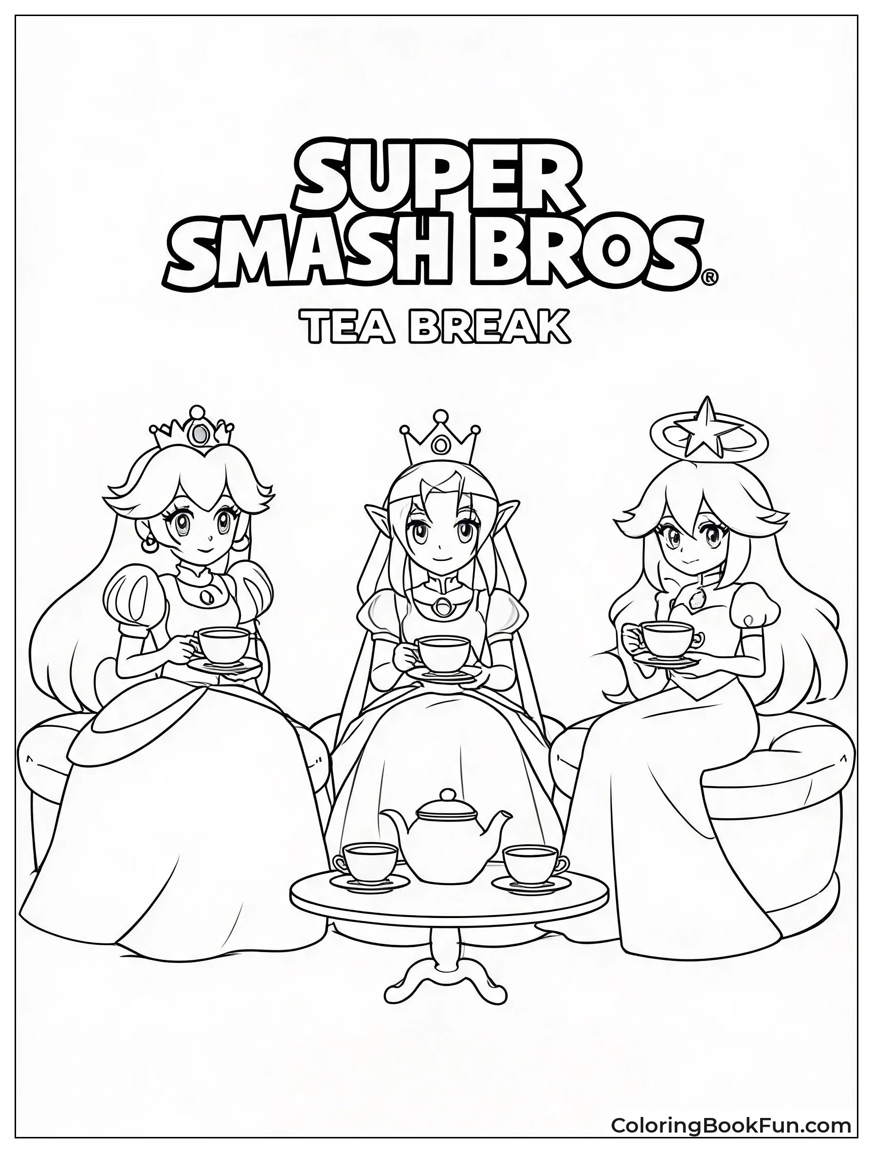 Princesses Enjoy Calm Tea Party