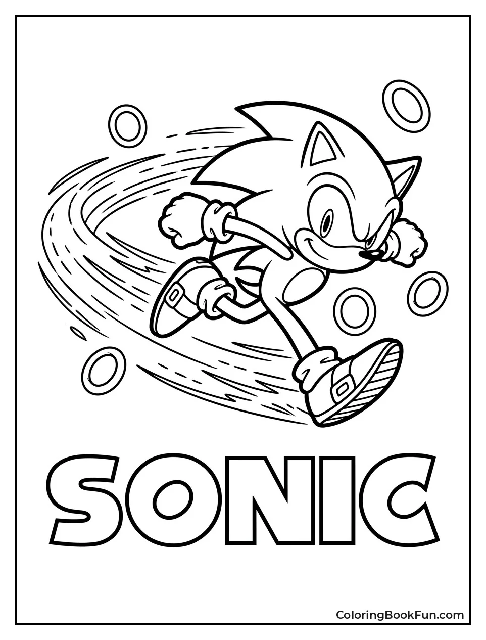 Sonic Runs Fast with Blue Streaks