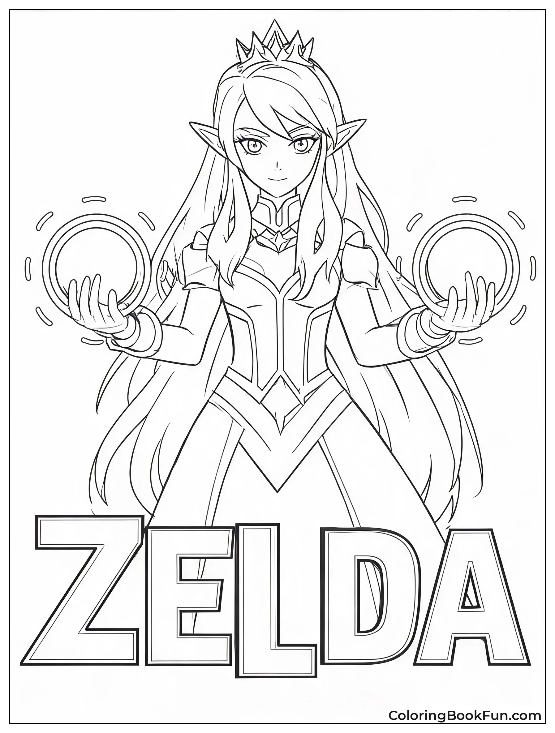 Zelda Casts Magic with Glowing Hands