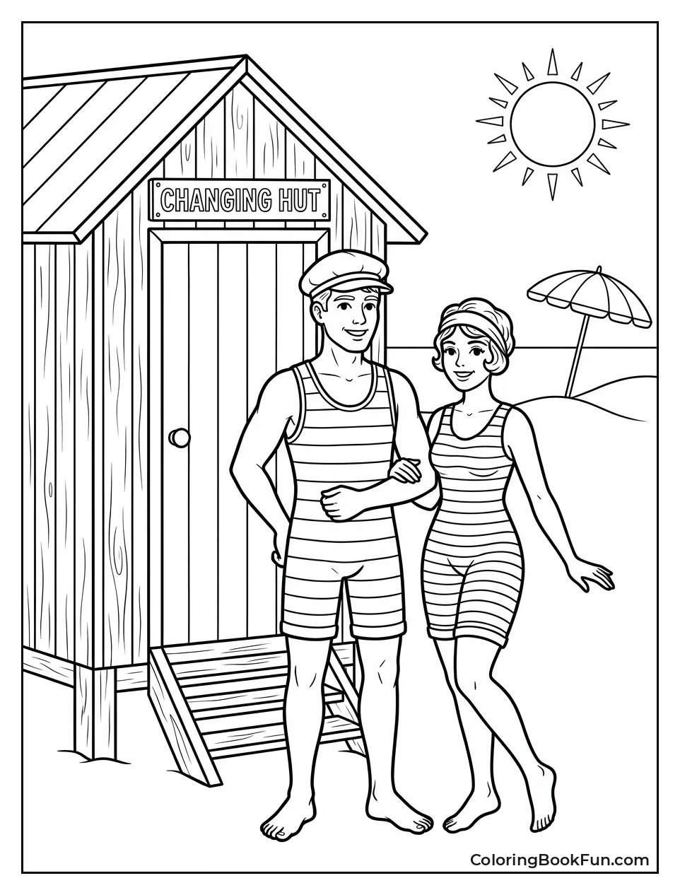Bathers in Vintage Swimsuits