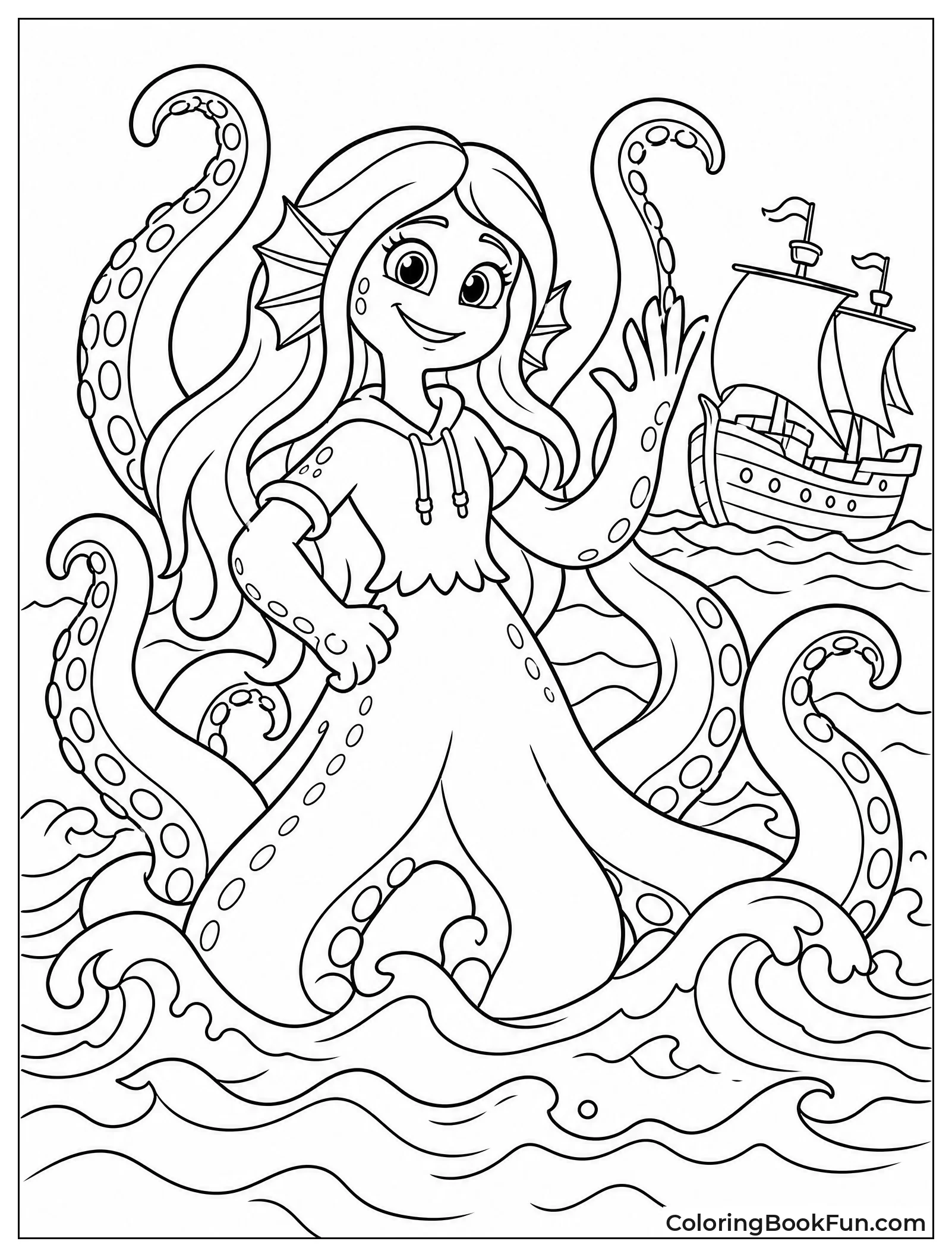Teenage Kraken Ruby Rides Waves