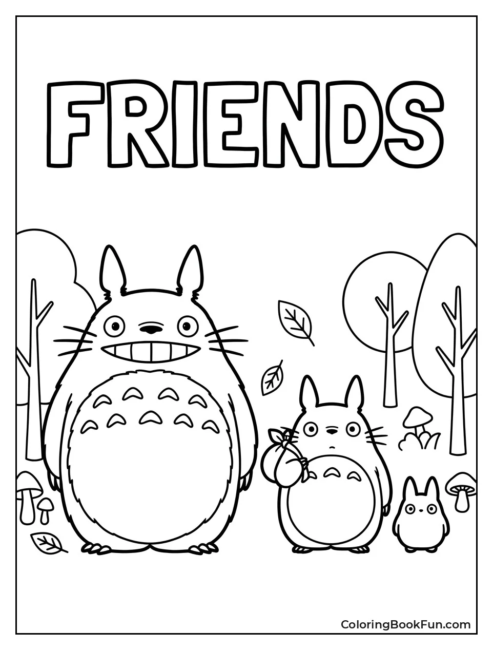 Totoro Trio Standing Together
