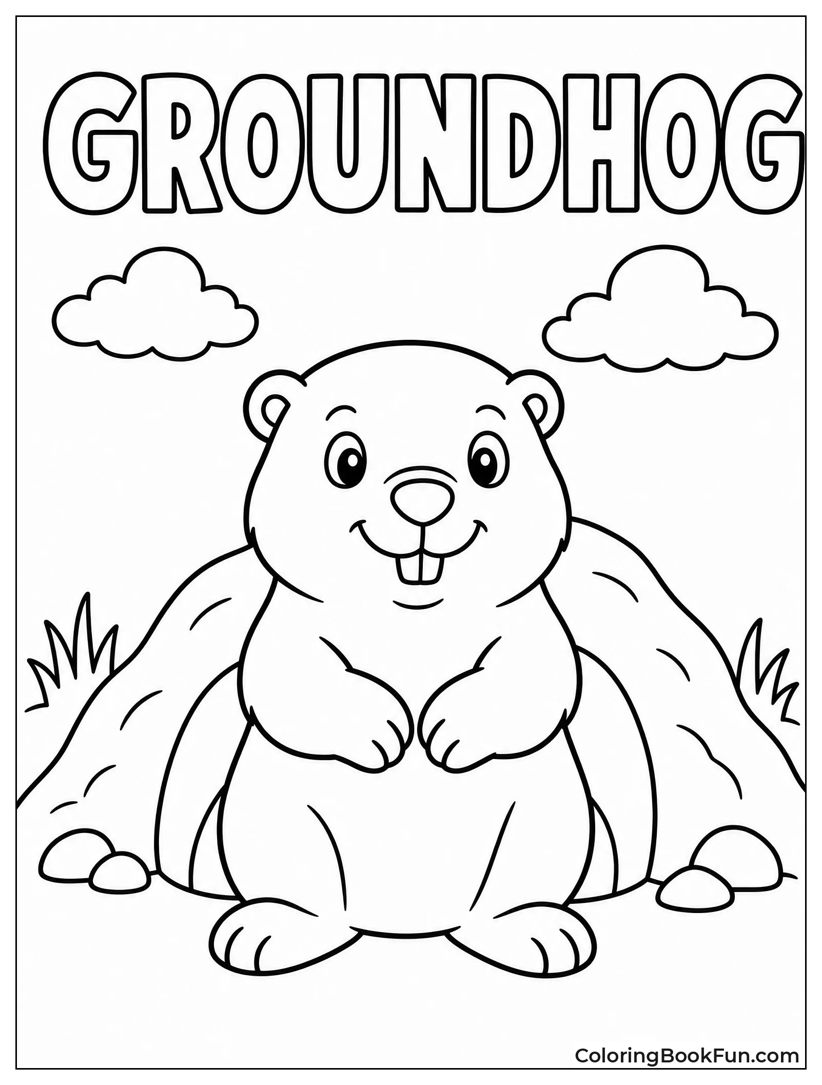 Simple Groundhog for Young Children