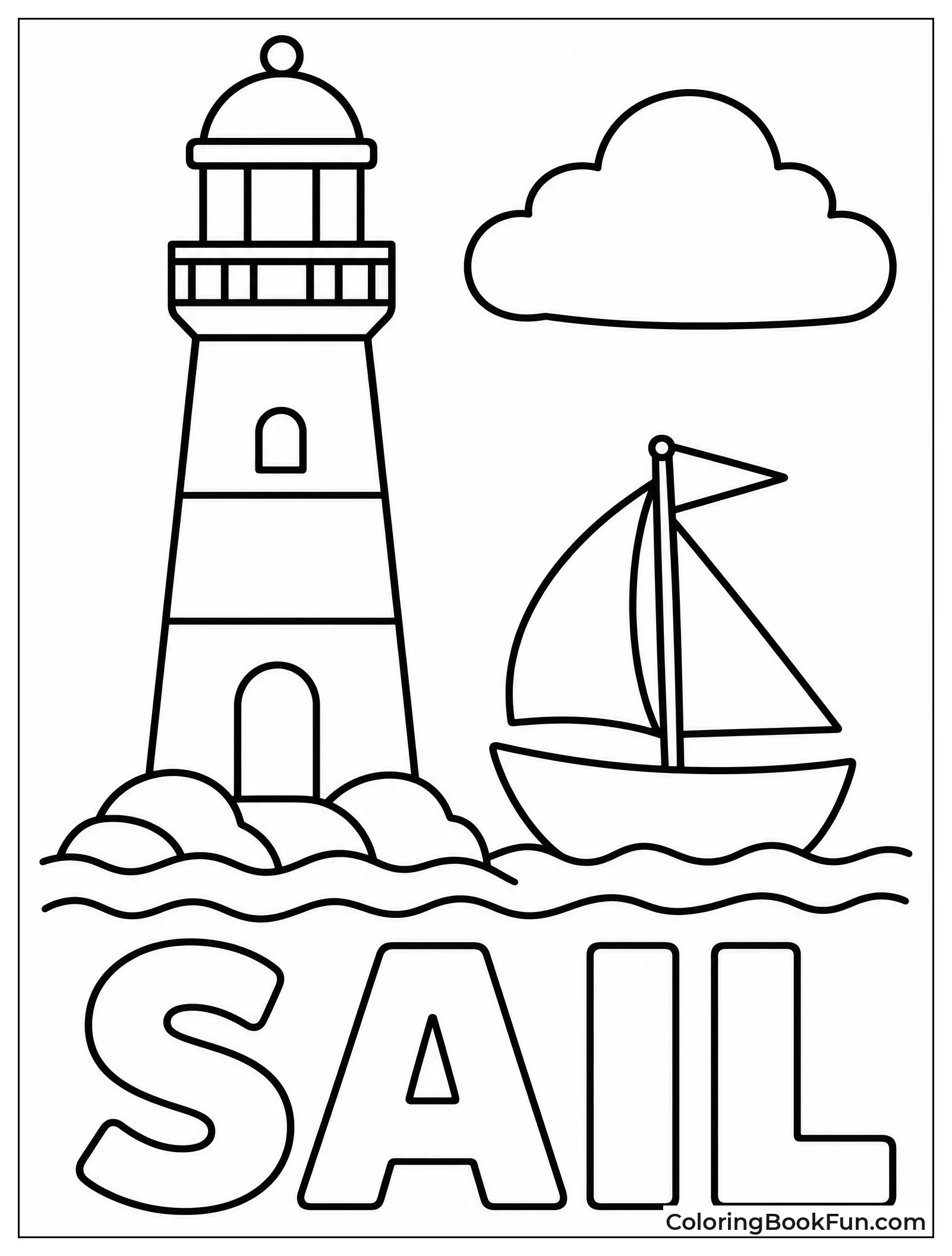 Basic Lighthouse and Cloud