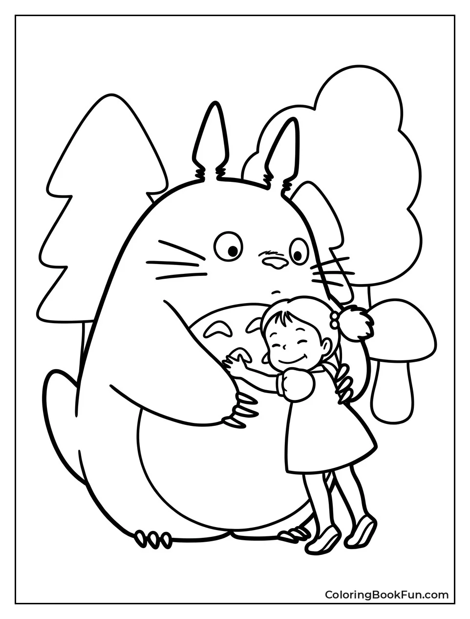 Satsuki Hugging Totoro Soft Fur