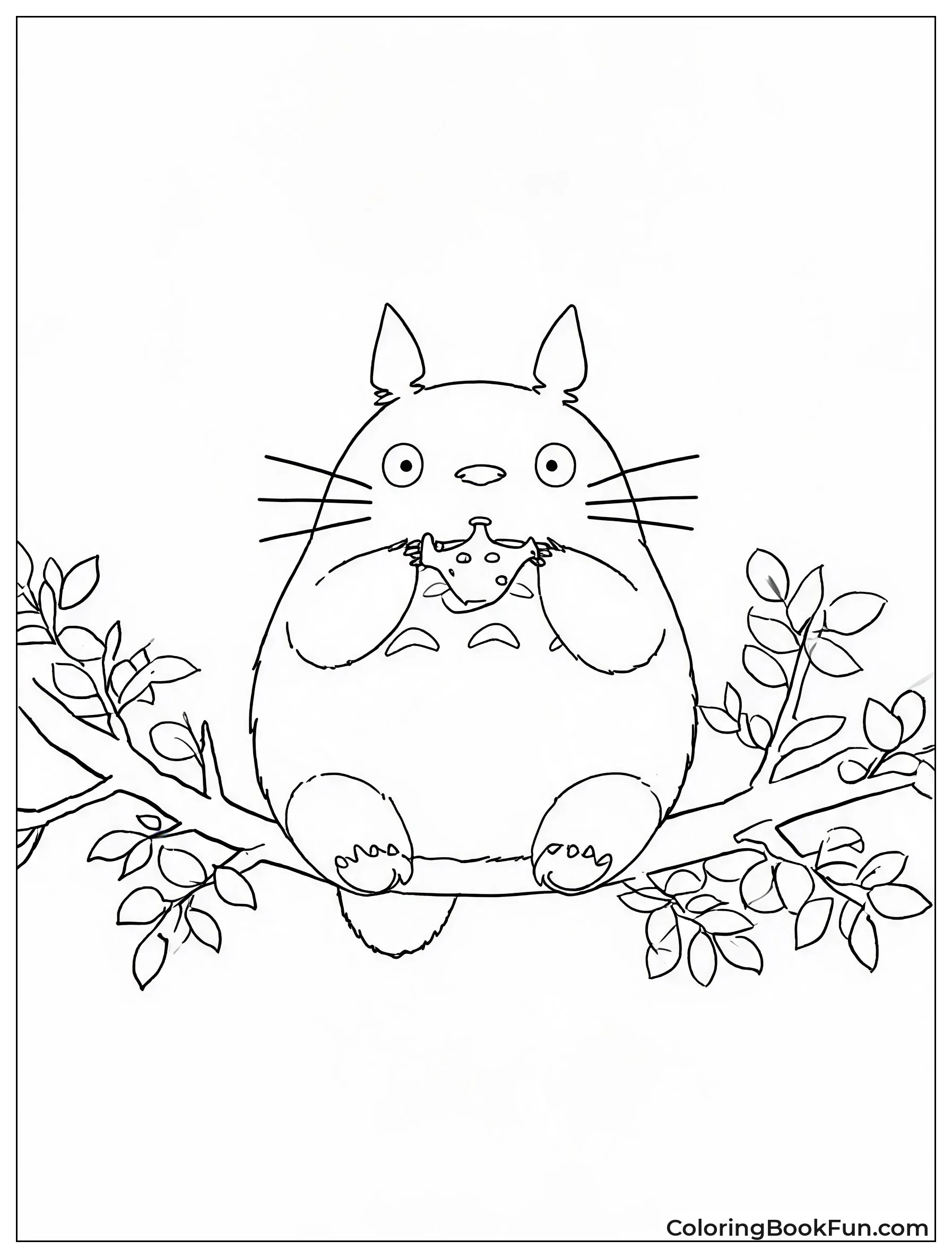 Totoro Playing Ocarina on Branch