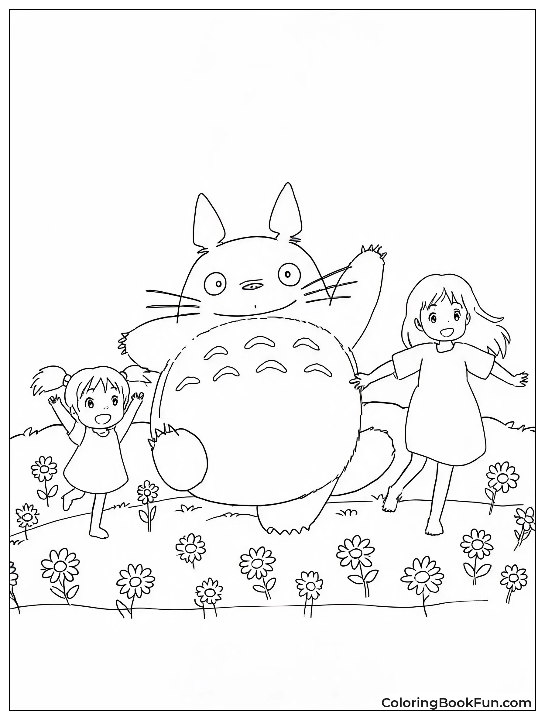 Totoro Dancing with Sisters