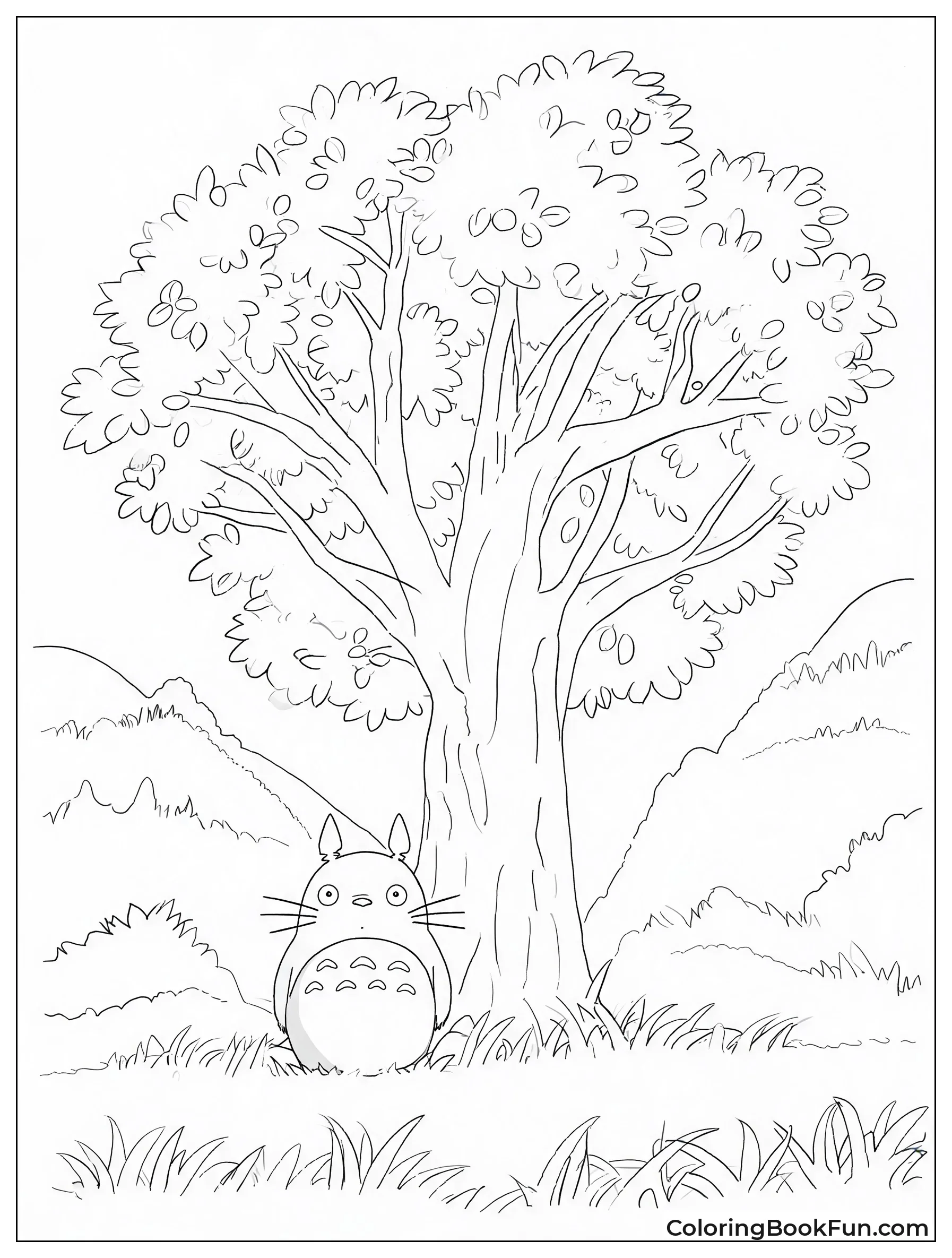 Lush Valley with Giant Tree