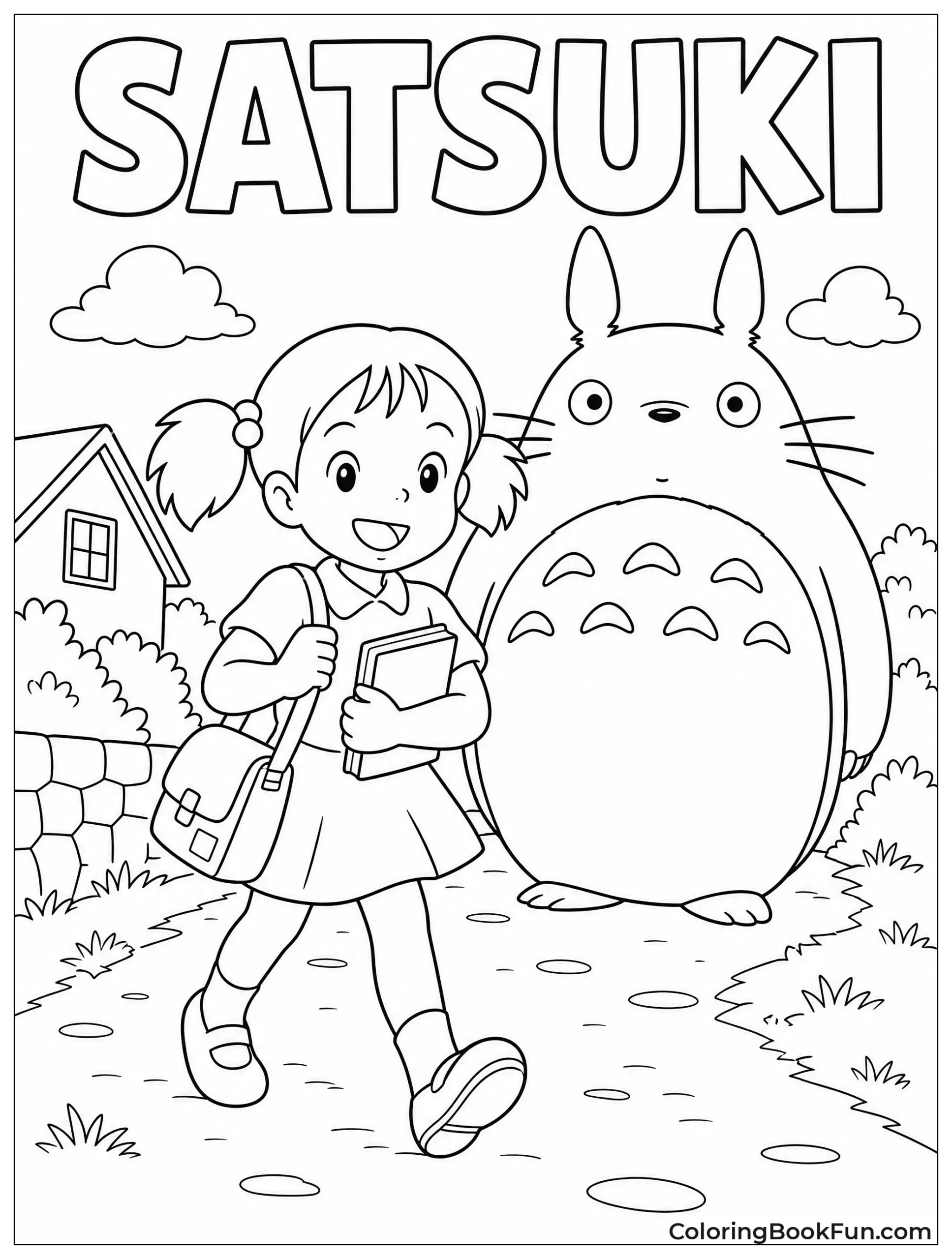 Satsuki Walking to School