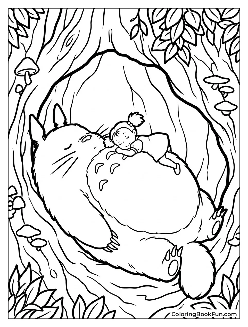 Mei Napping on Totoro Belly