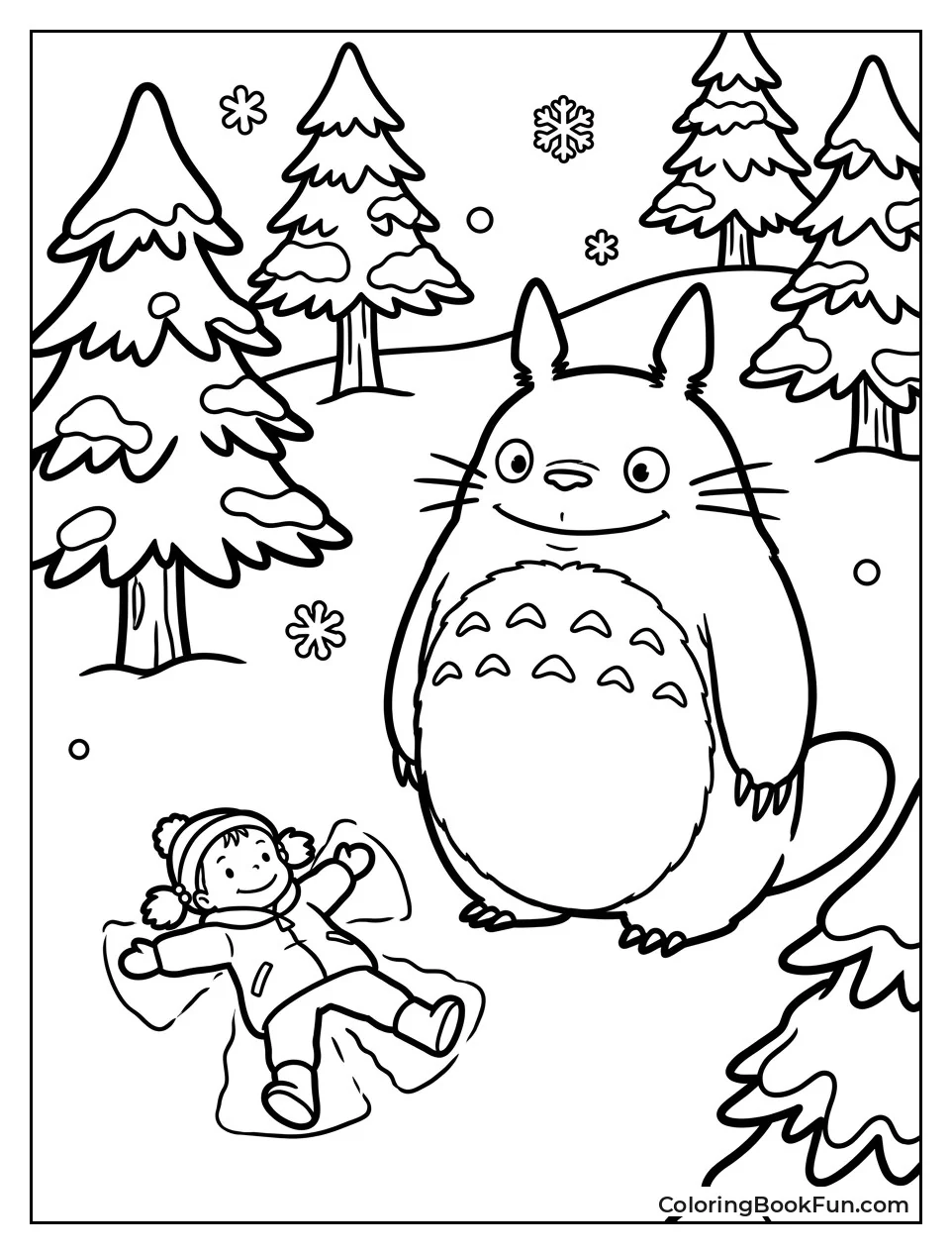 Mei Making Snow Angels