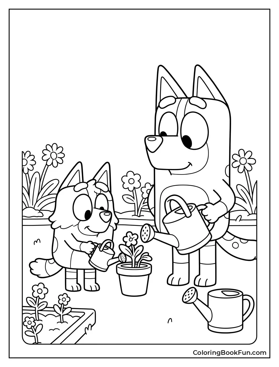 Muffin Helping Trixie in Garden