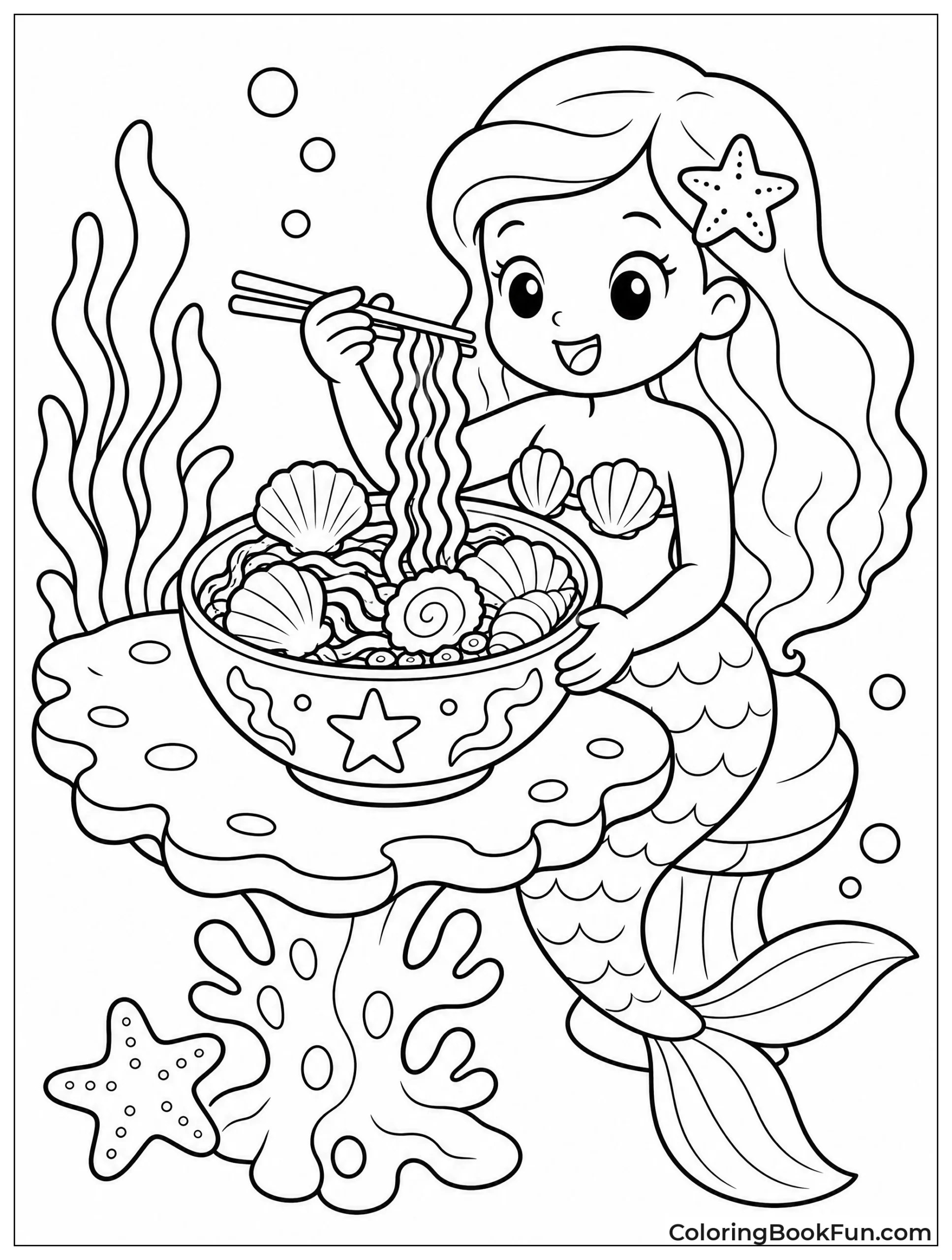 Mermaid Eating Sea Ramen
