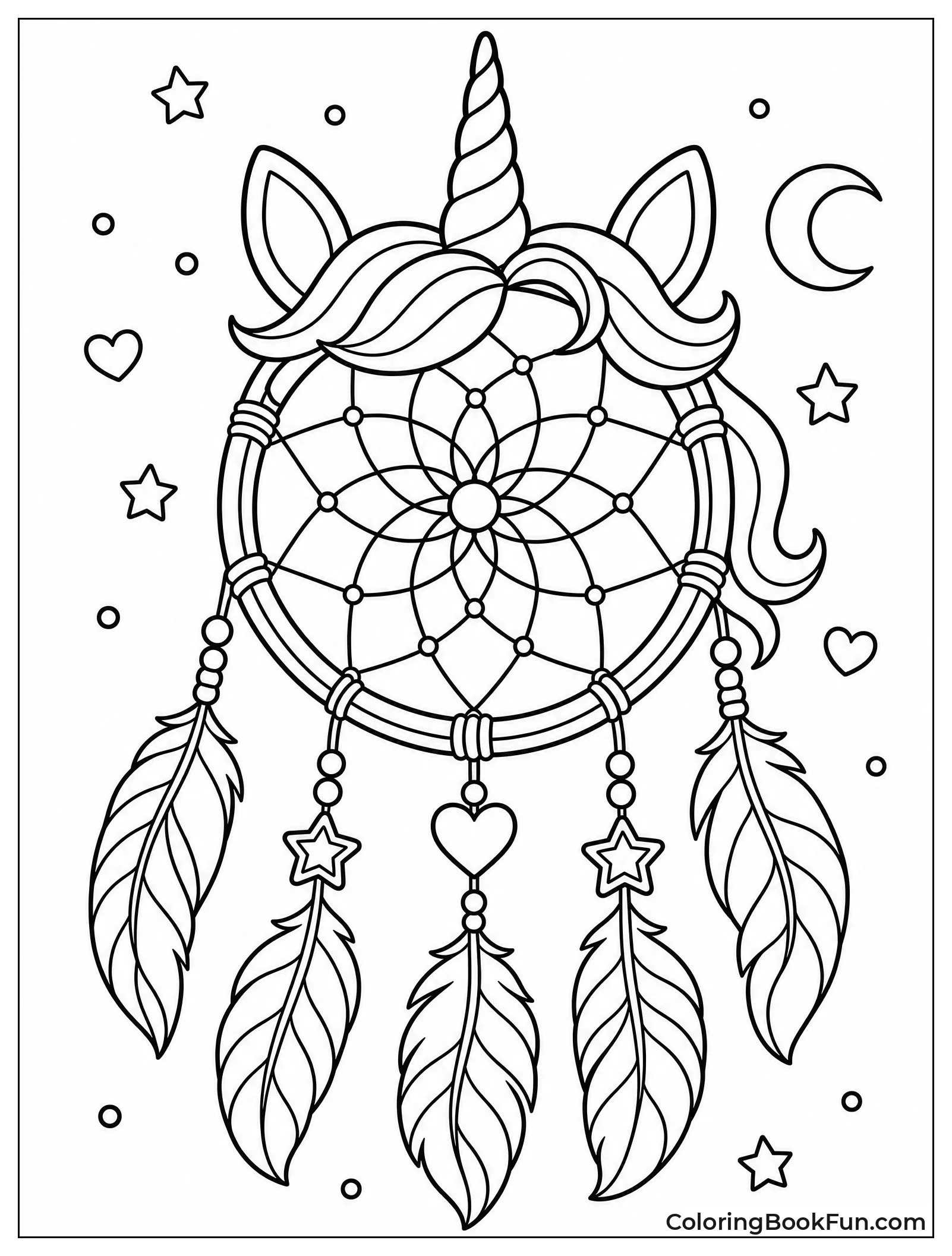 Magical Unicorn Horns on Dream Catcher