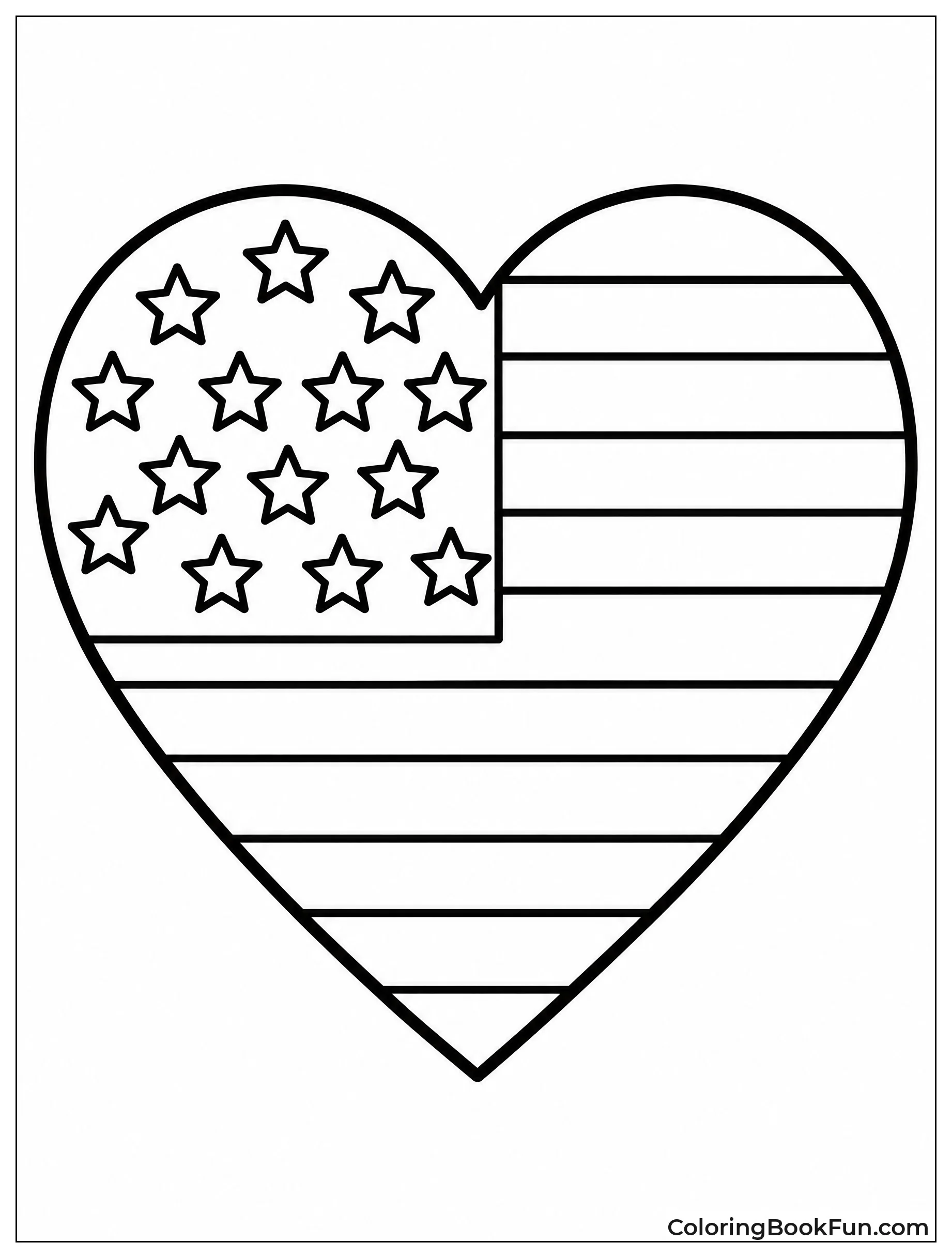 Heart Shaped American Flag