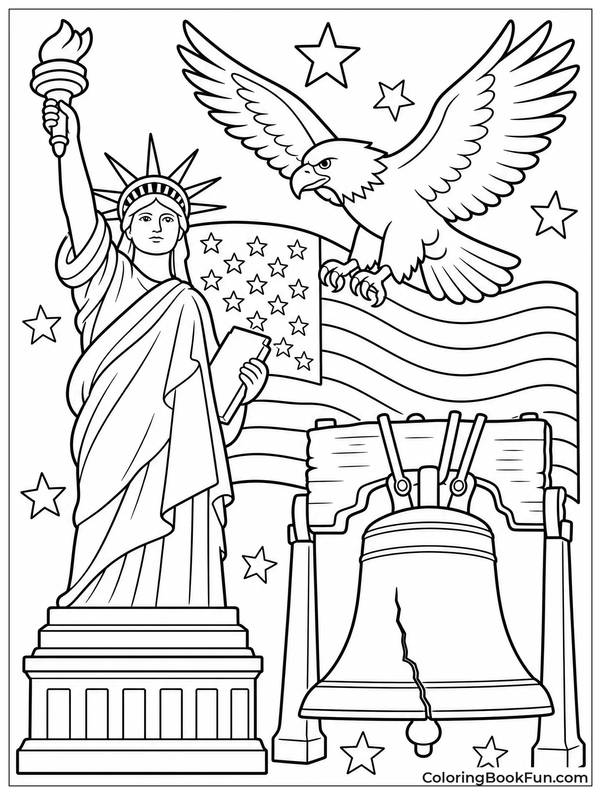 Statue of Liberty and Eagle