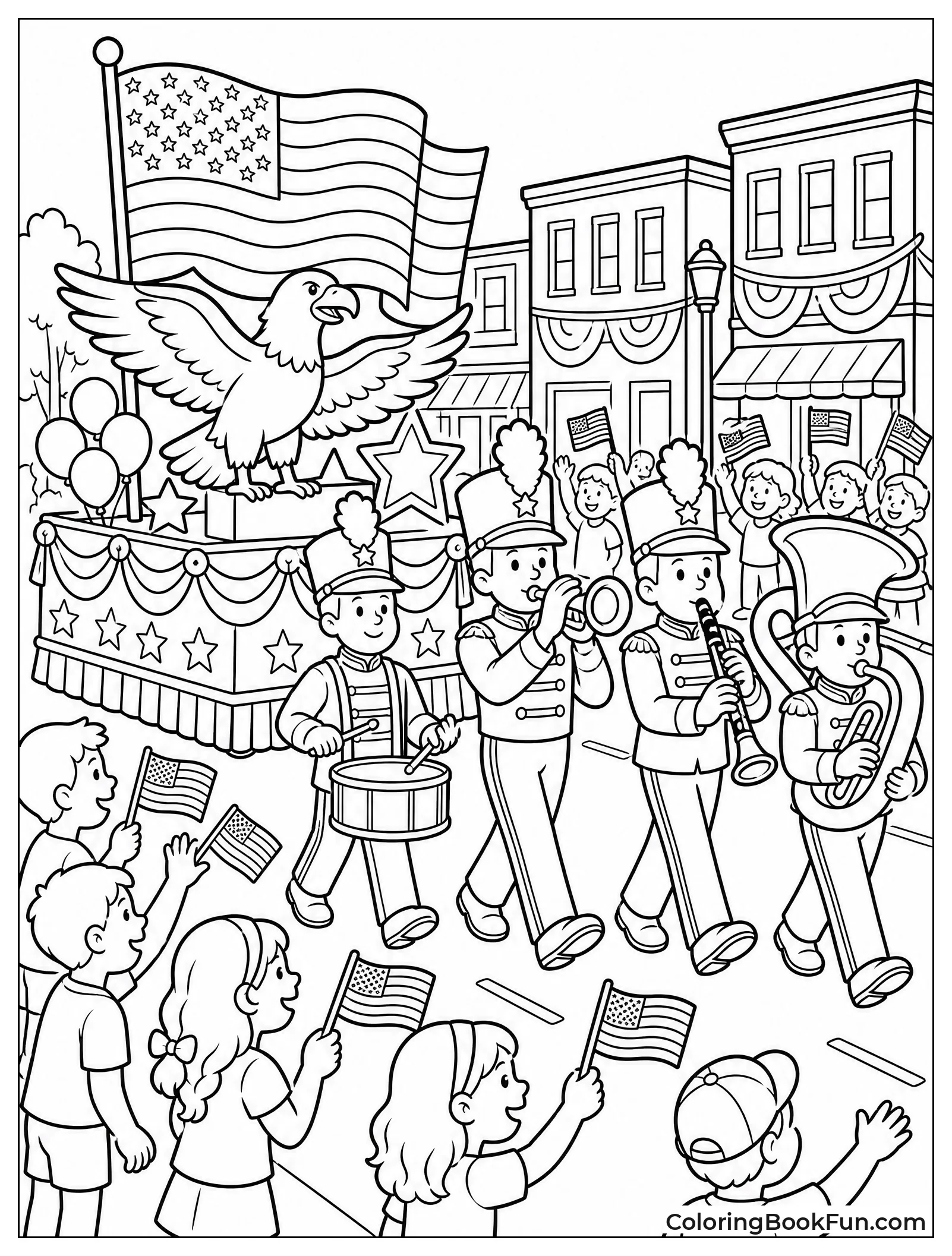 Marching Band in Town Parade