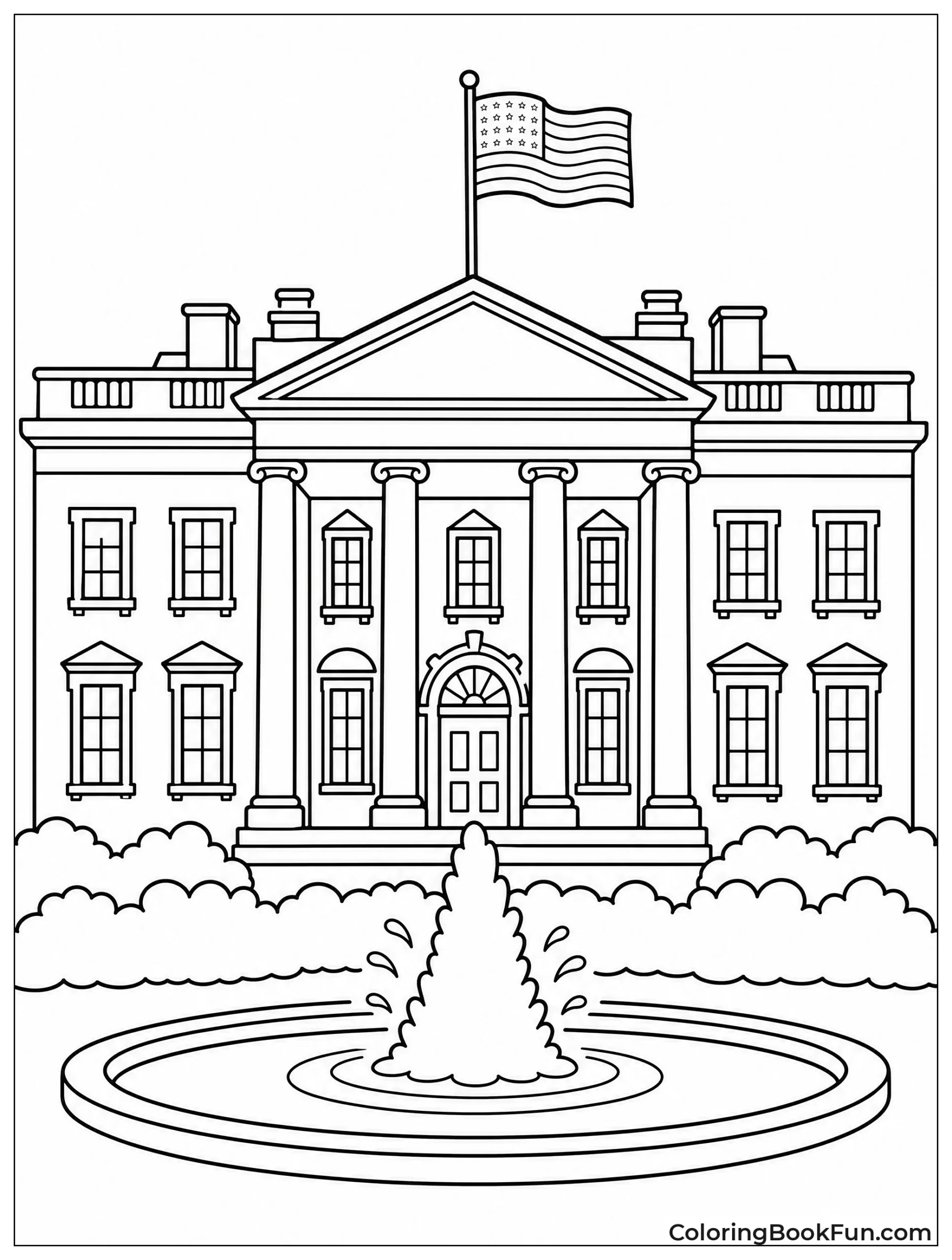 Front View of White House