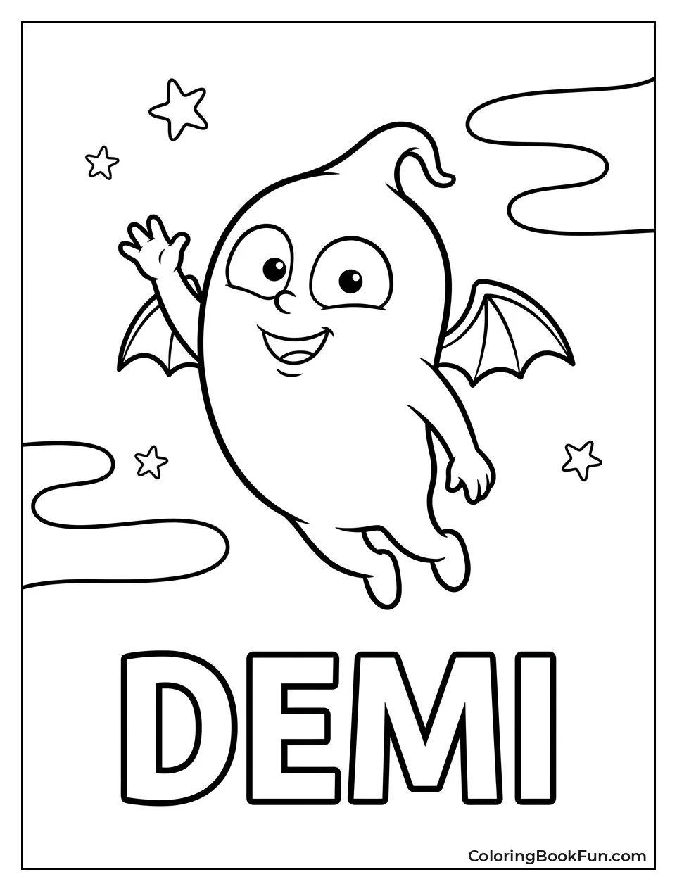 Demi Waves with a Big Smile