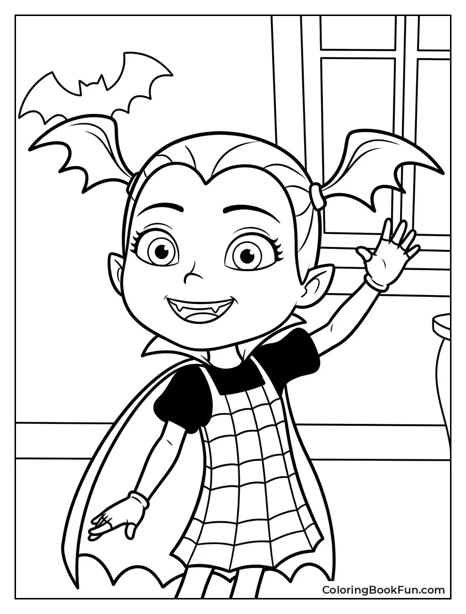 Vampirina Wearing Her Dress and Cape
