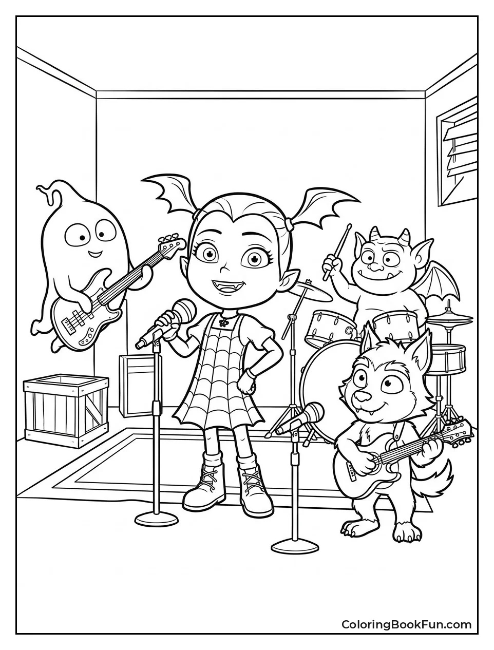 Ghoul Girls Practice Songs in Basement