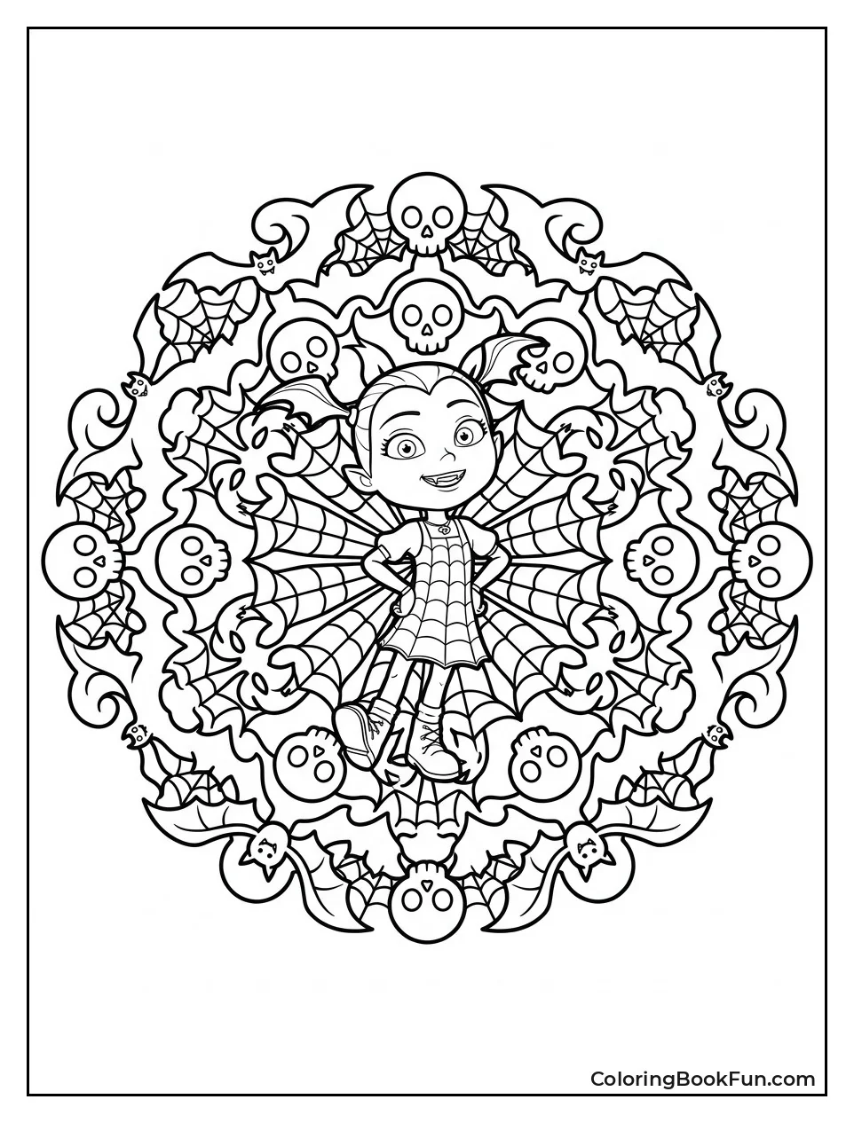 Vee Sits in a Gothic Mandala