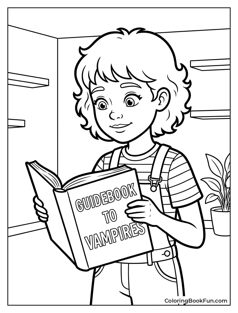 Poppy Reads Her Vampire Guidebook
