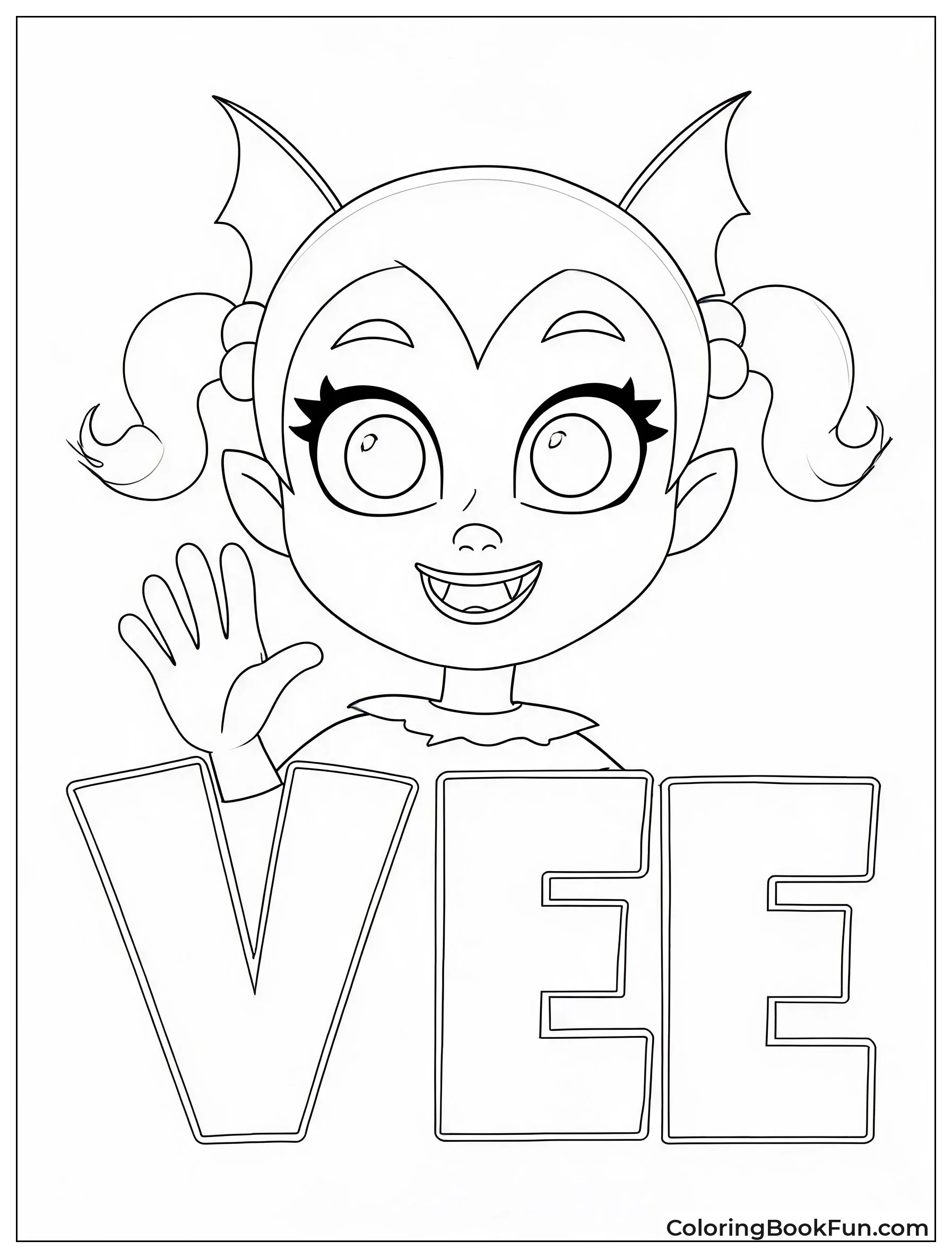 Vee Smiles and Waves at You