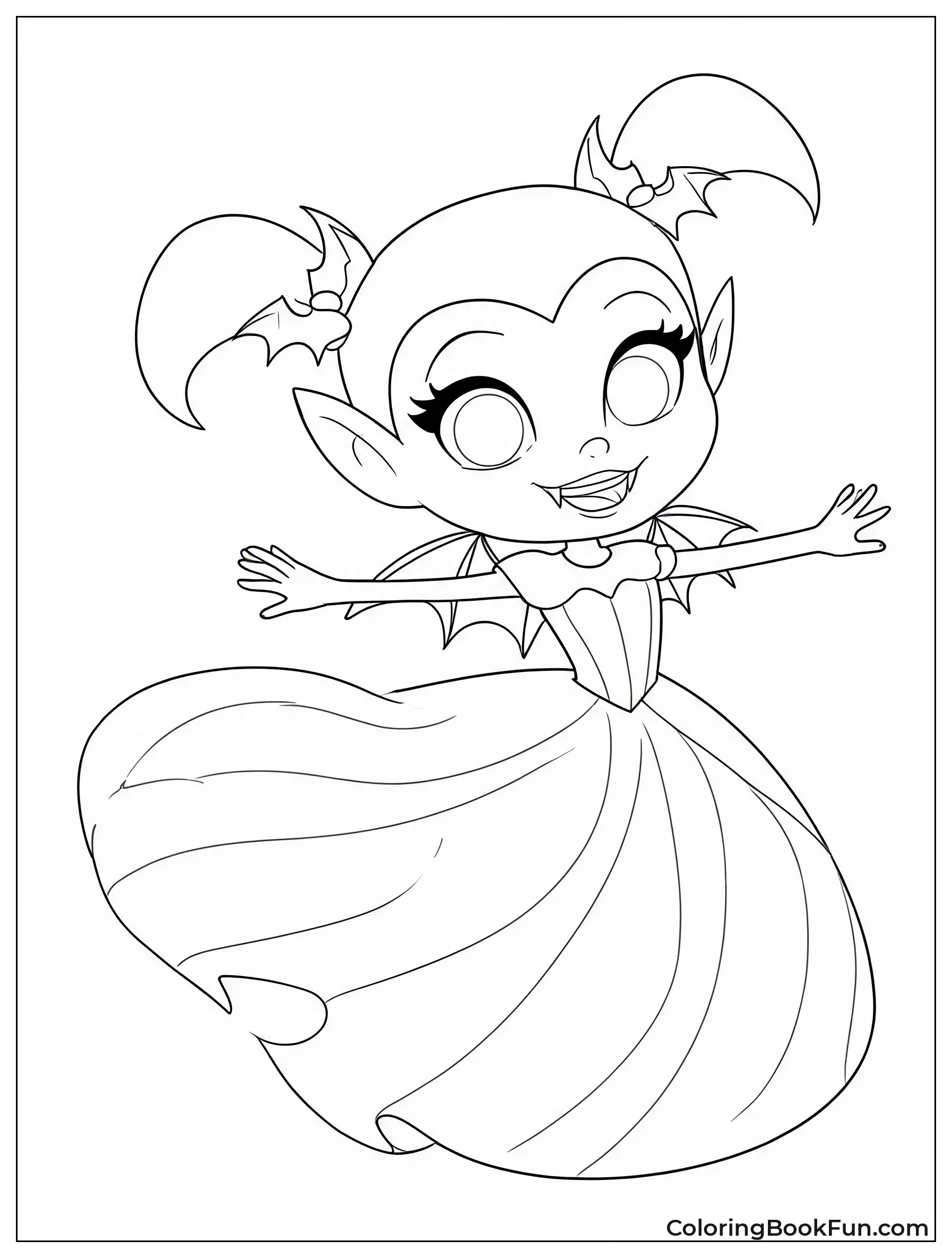 Vee Twirls in Her Spooky Dress