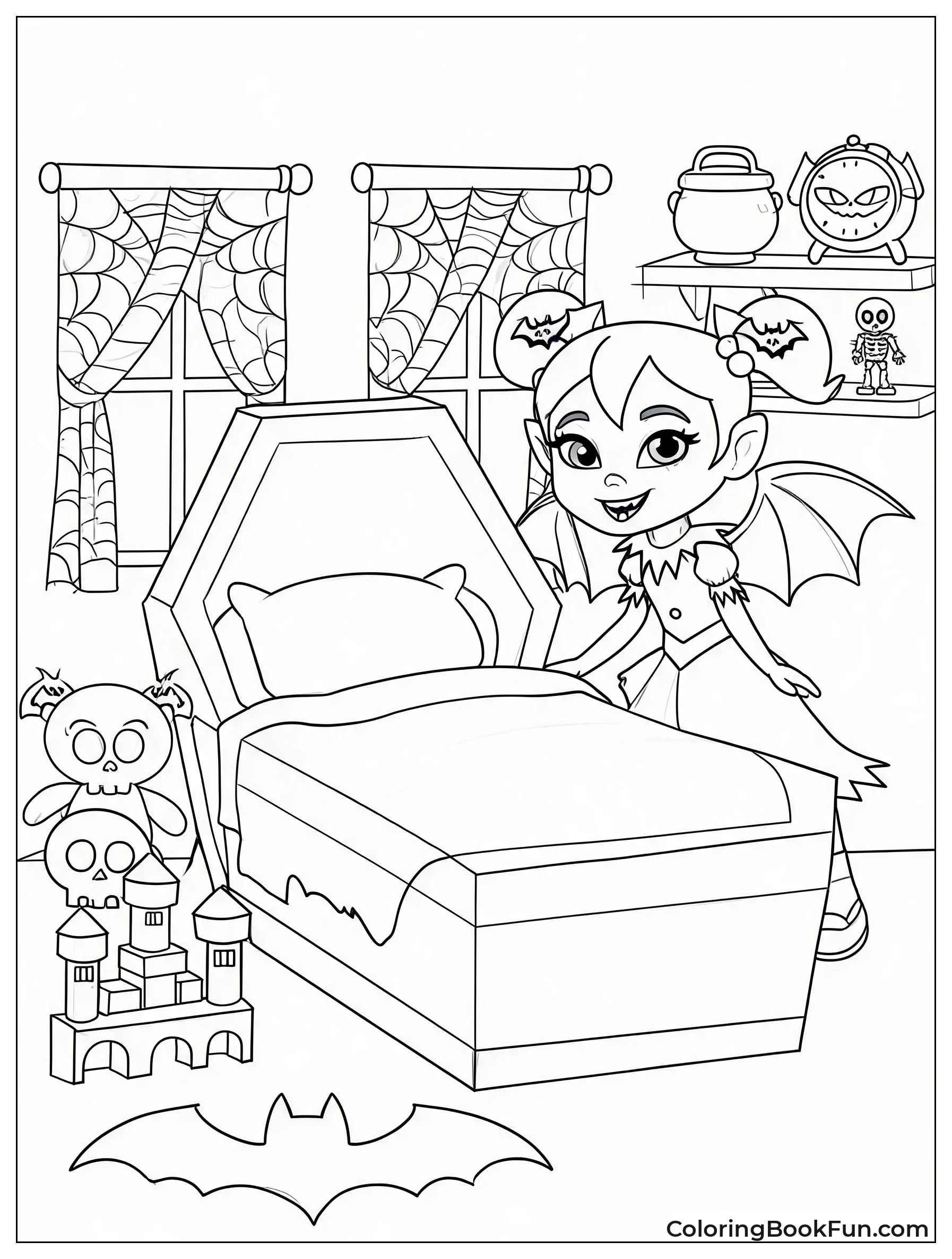 Vee's Room Has a Coffin Bed