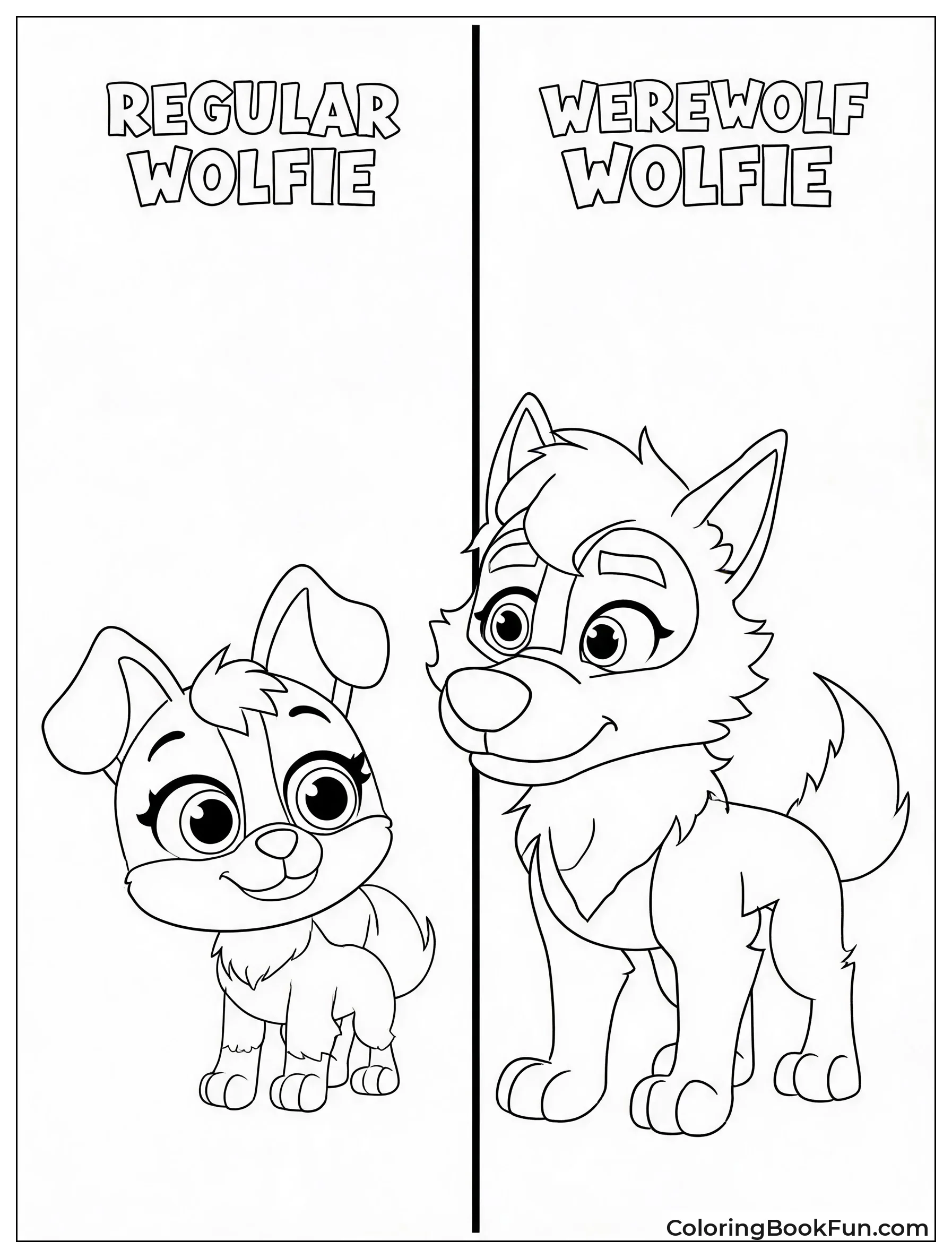 Wolfie Changes into Werewolf Form