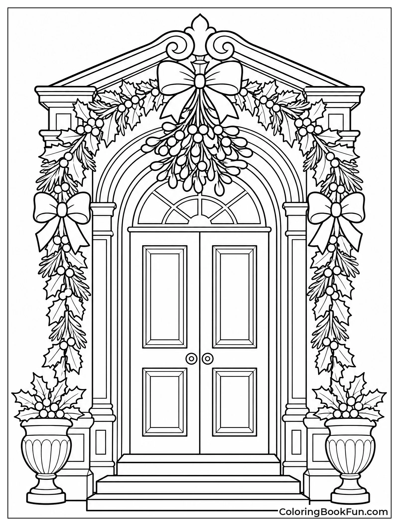 Victorian Doorway with Mistletoe Arch