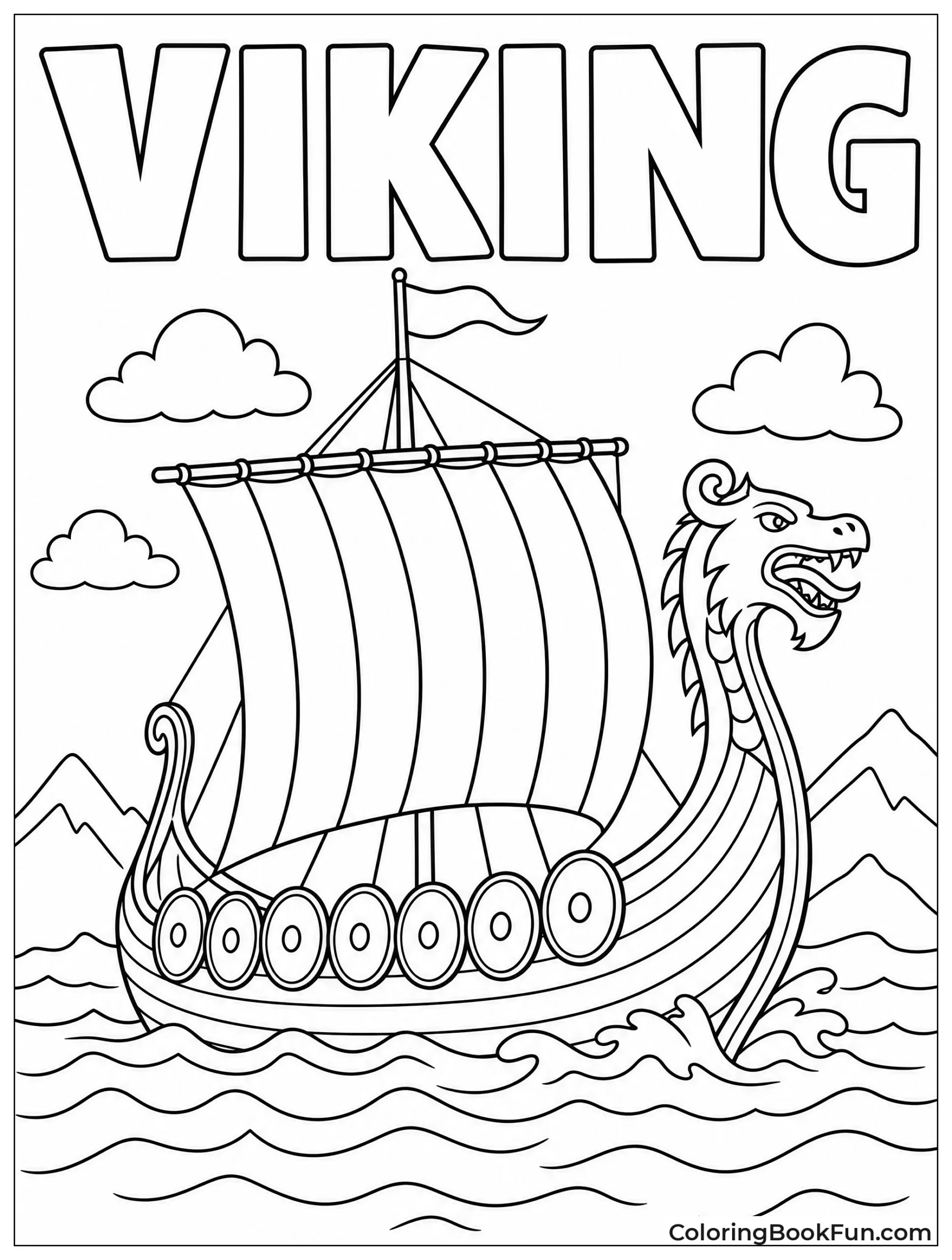 Longship Sails on Gentle Waves