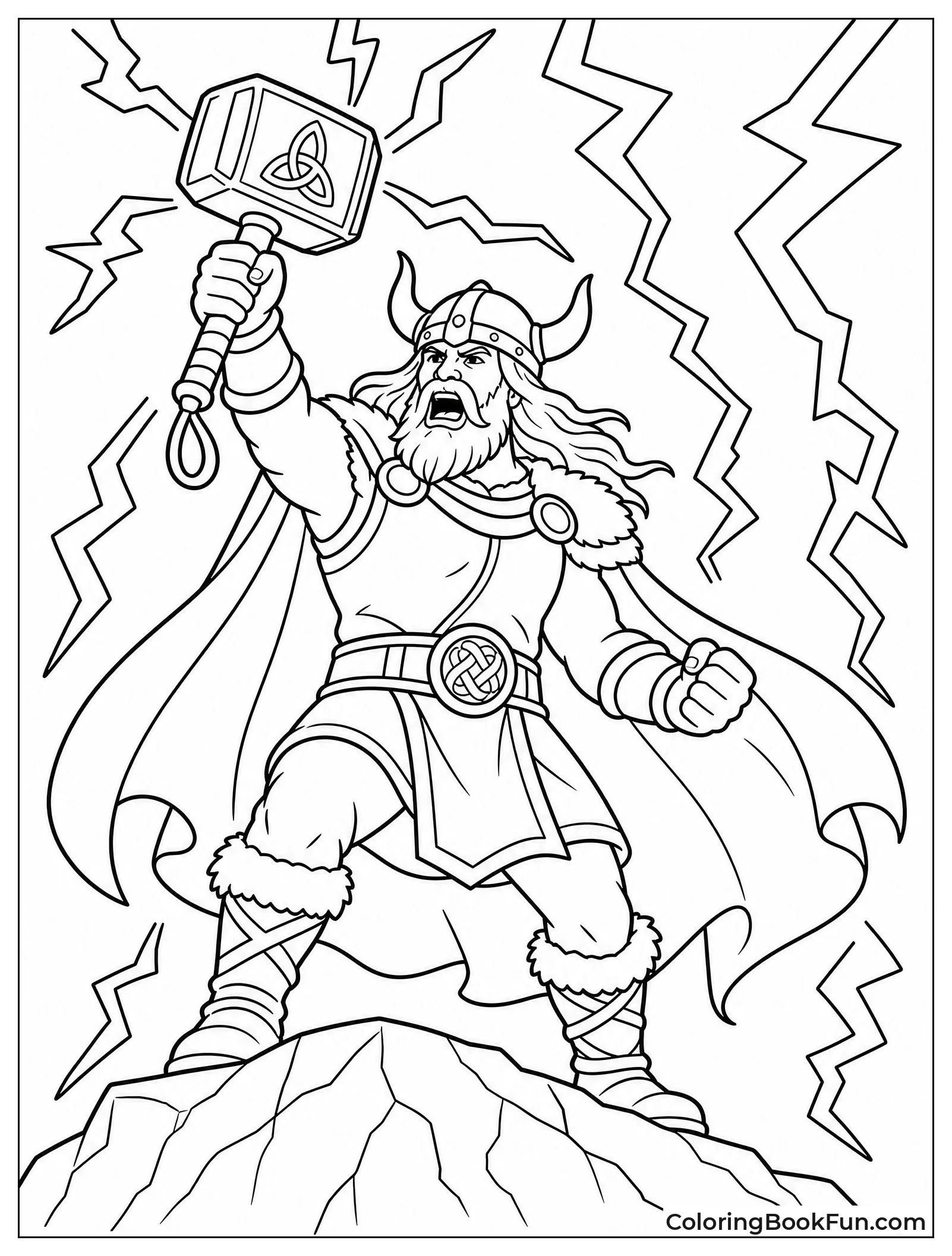 Warrior Wields Thors Hammer