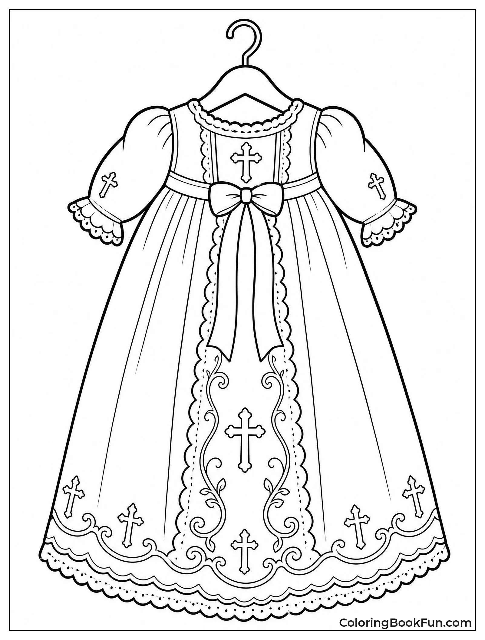 Baptismal Gown on Hanger