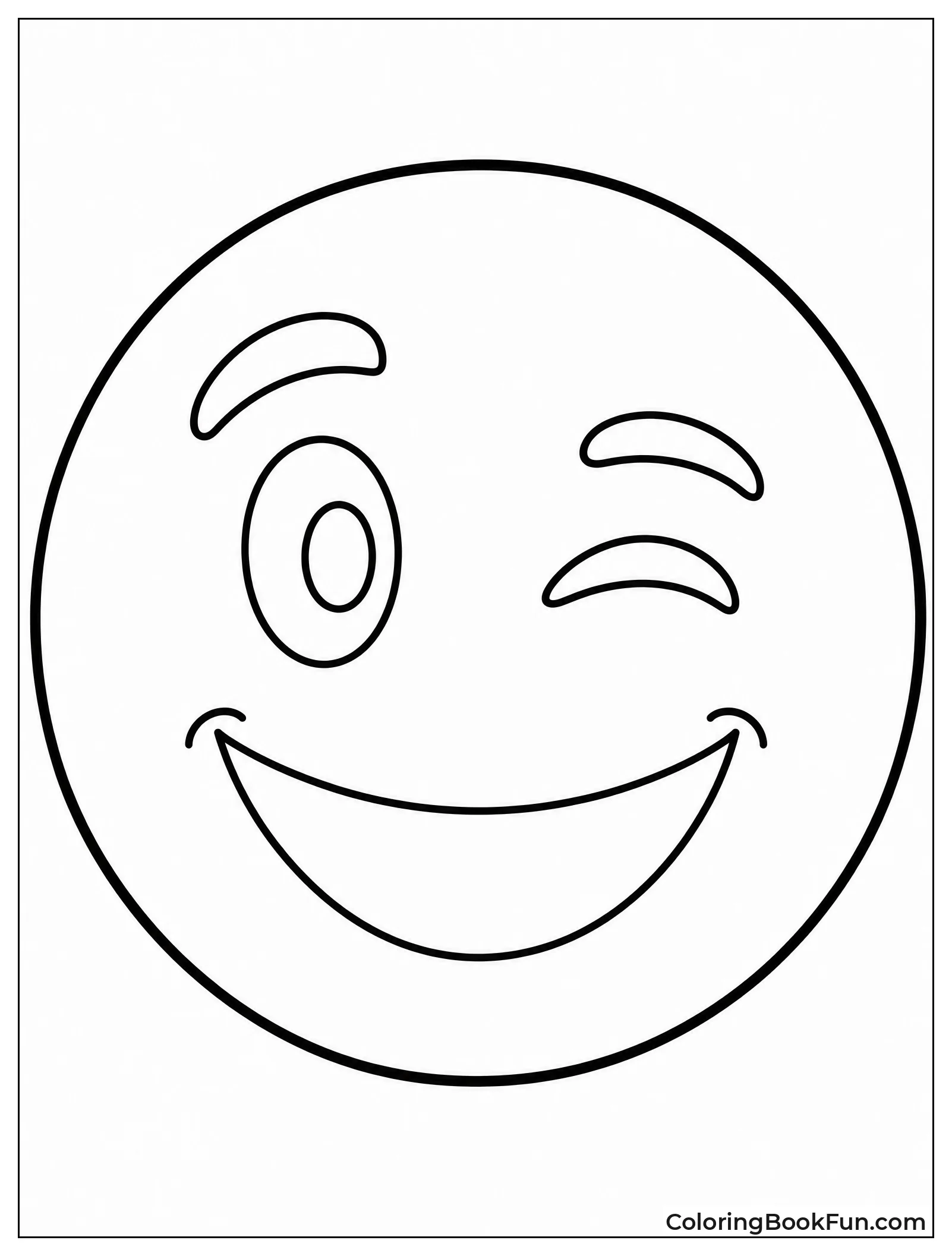 Playful Winking Smiley Face