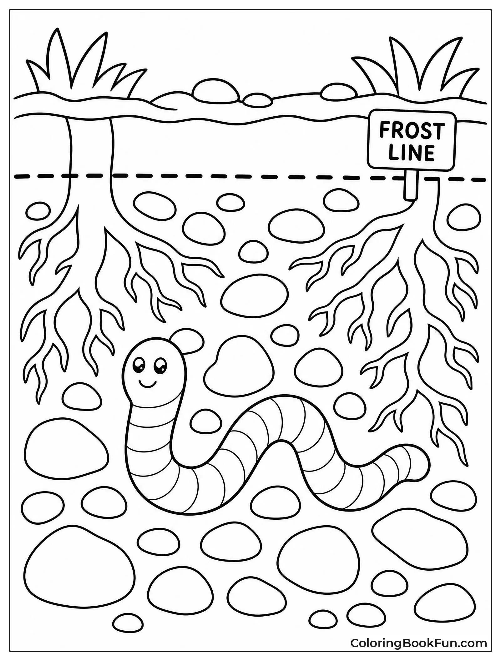Worm Stays Warm In Winter Burrow