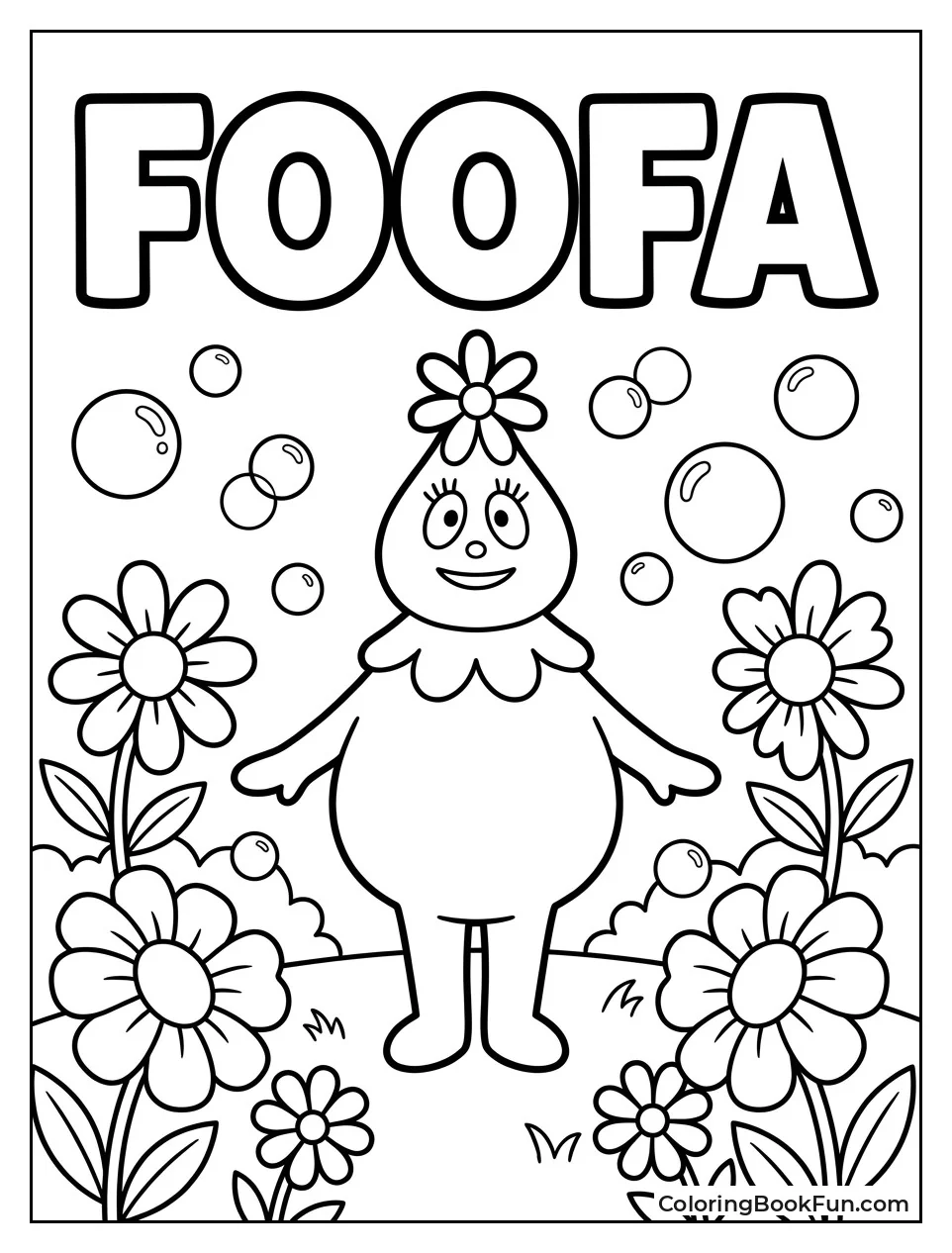 Foofa Stands in a Flower Meadow
