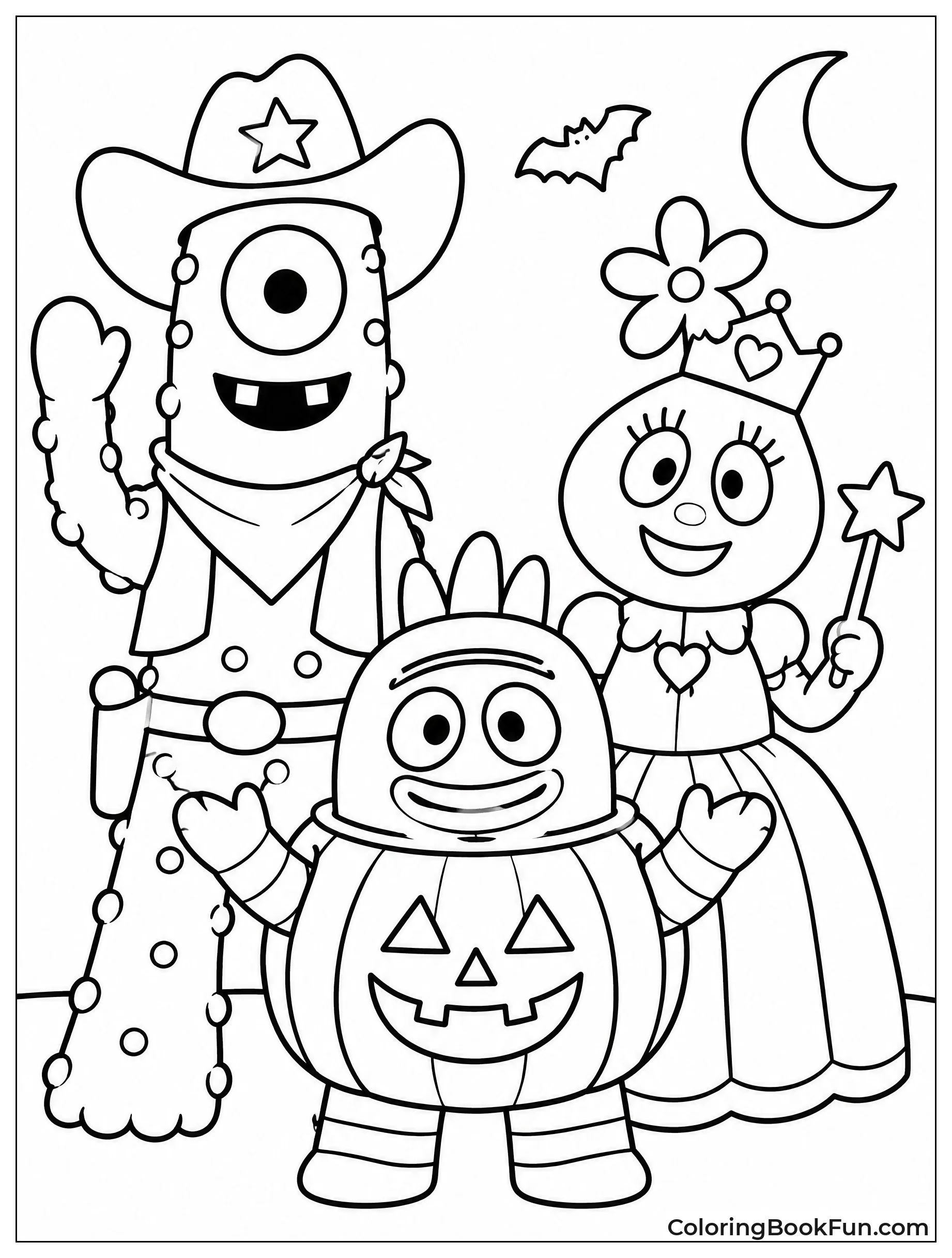Friends Wear Costumes for Halloween
