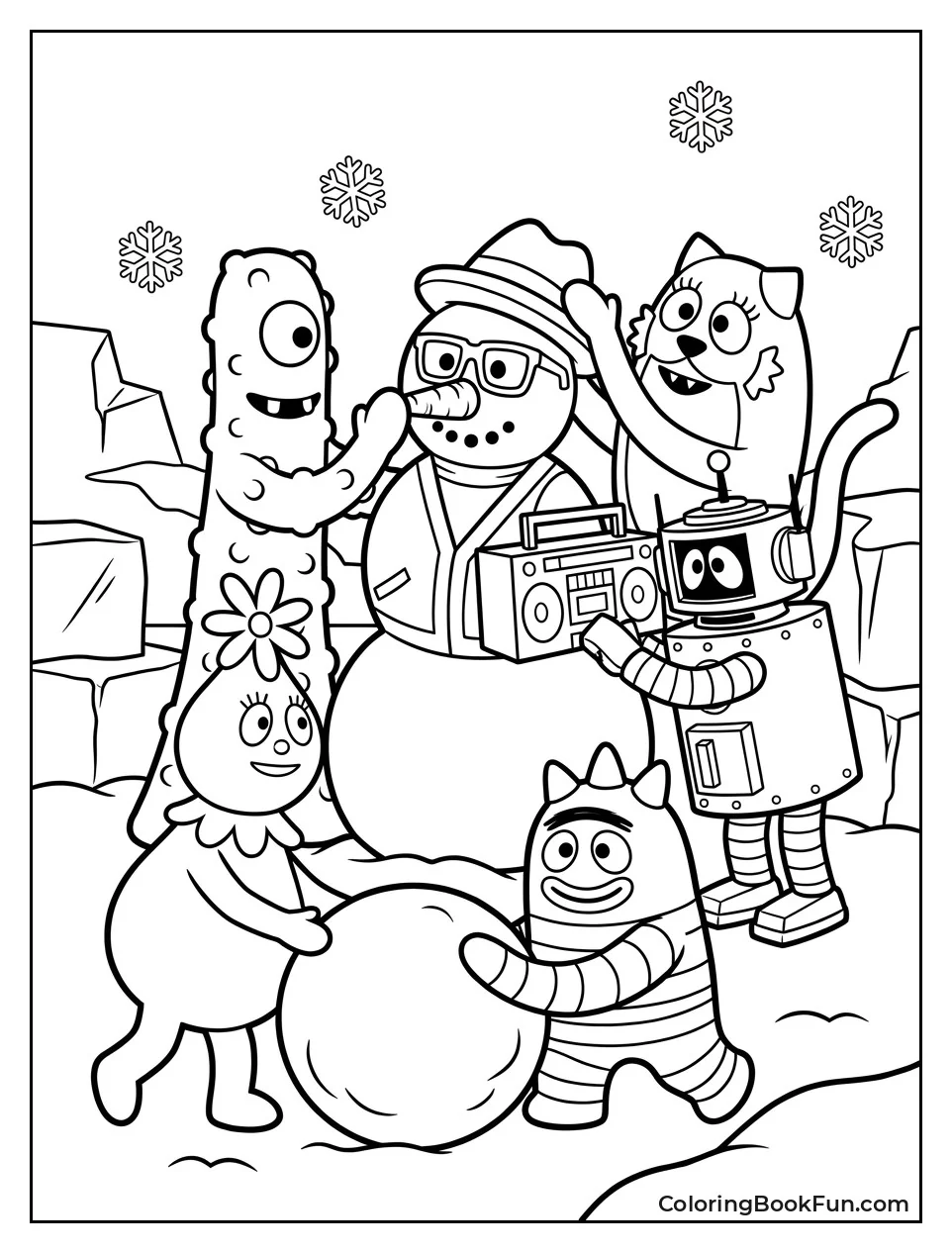 Gang Builds a Snowman