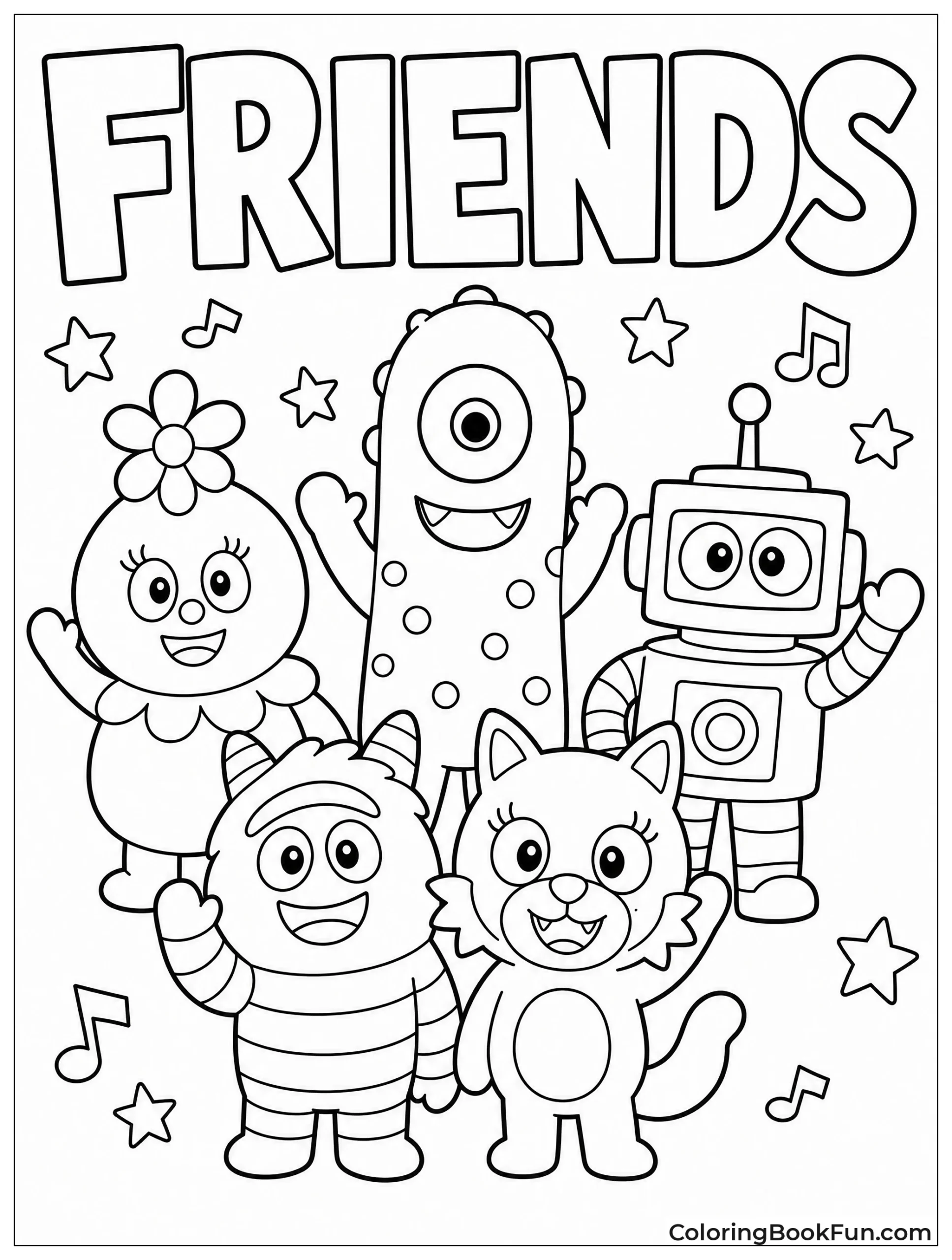 Gabba Friends in Cute Chibi Style