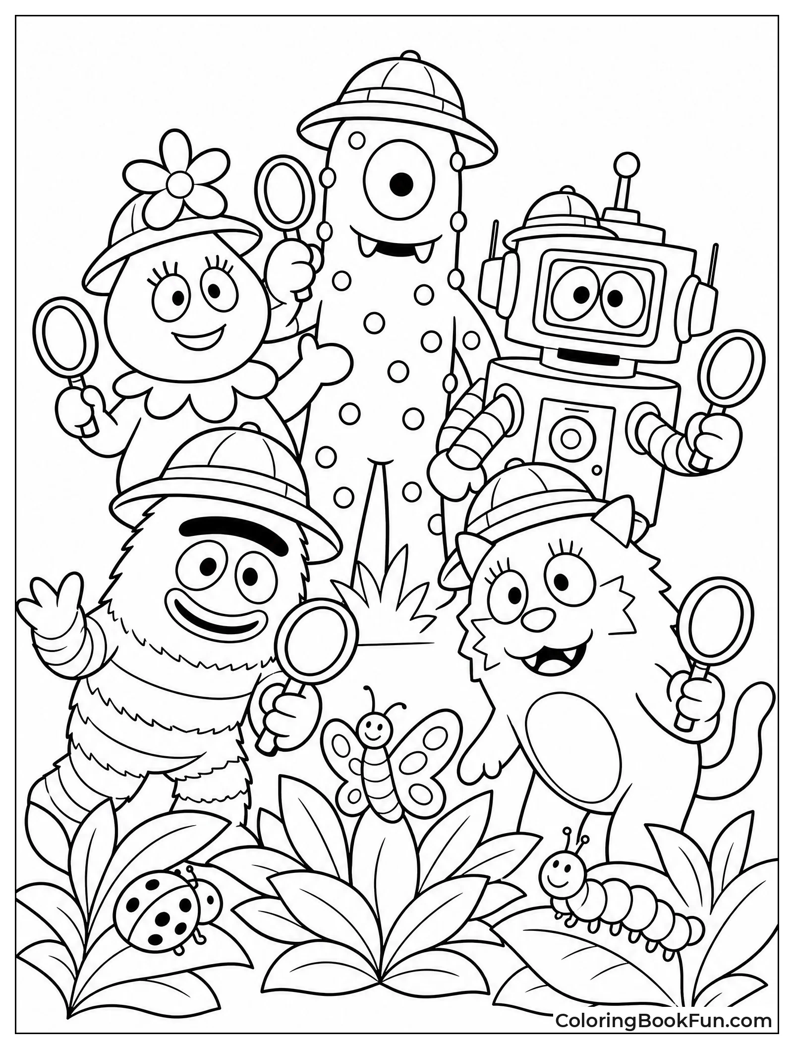 Gang Explores Nature with Magnifiers