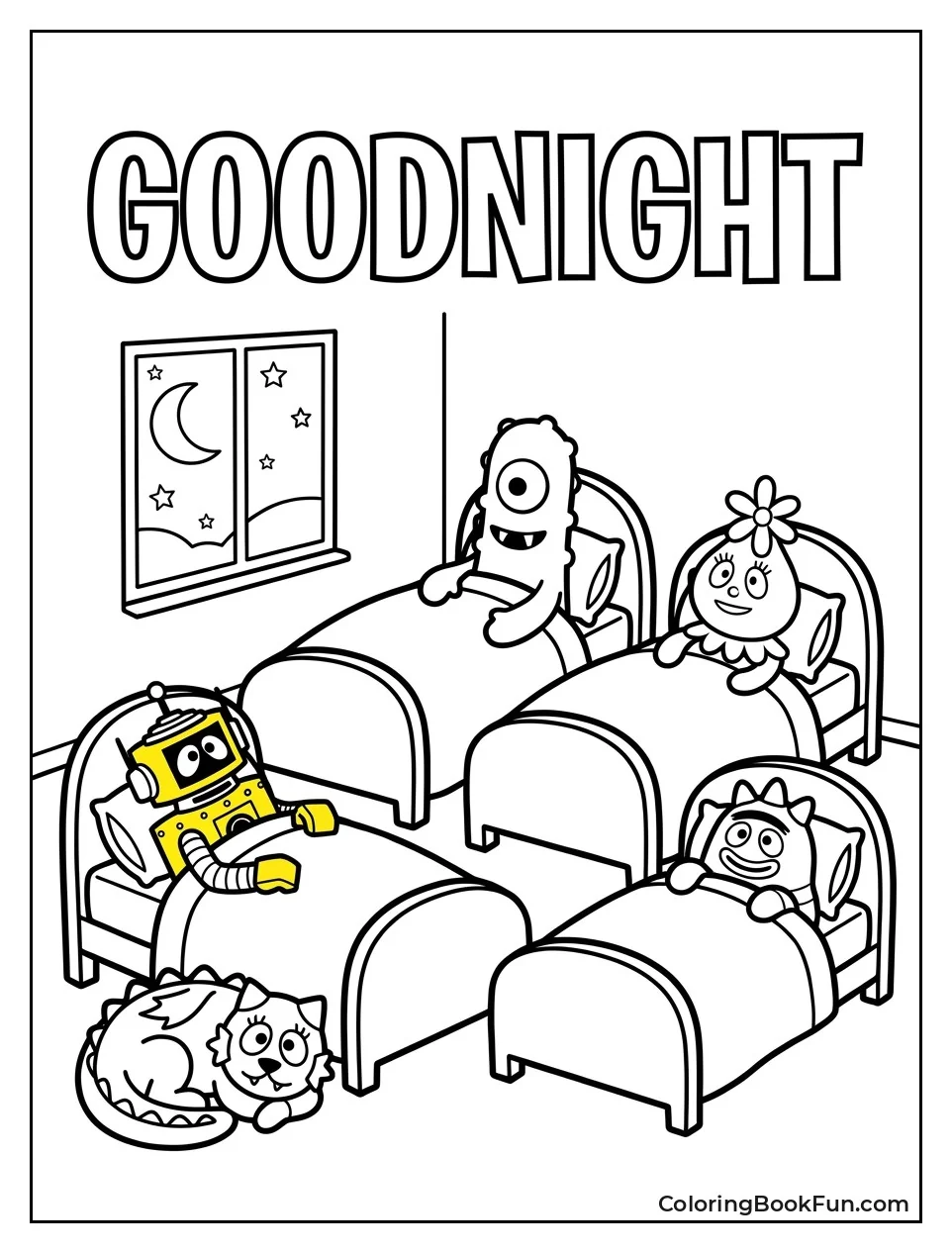 Friends Sleep as the Moon Rises